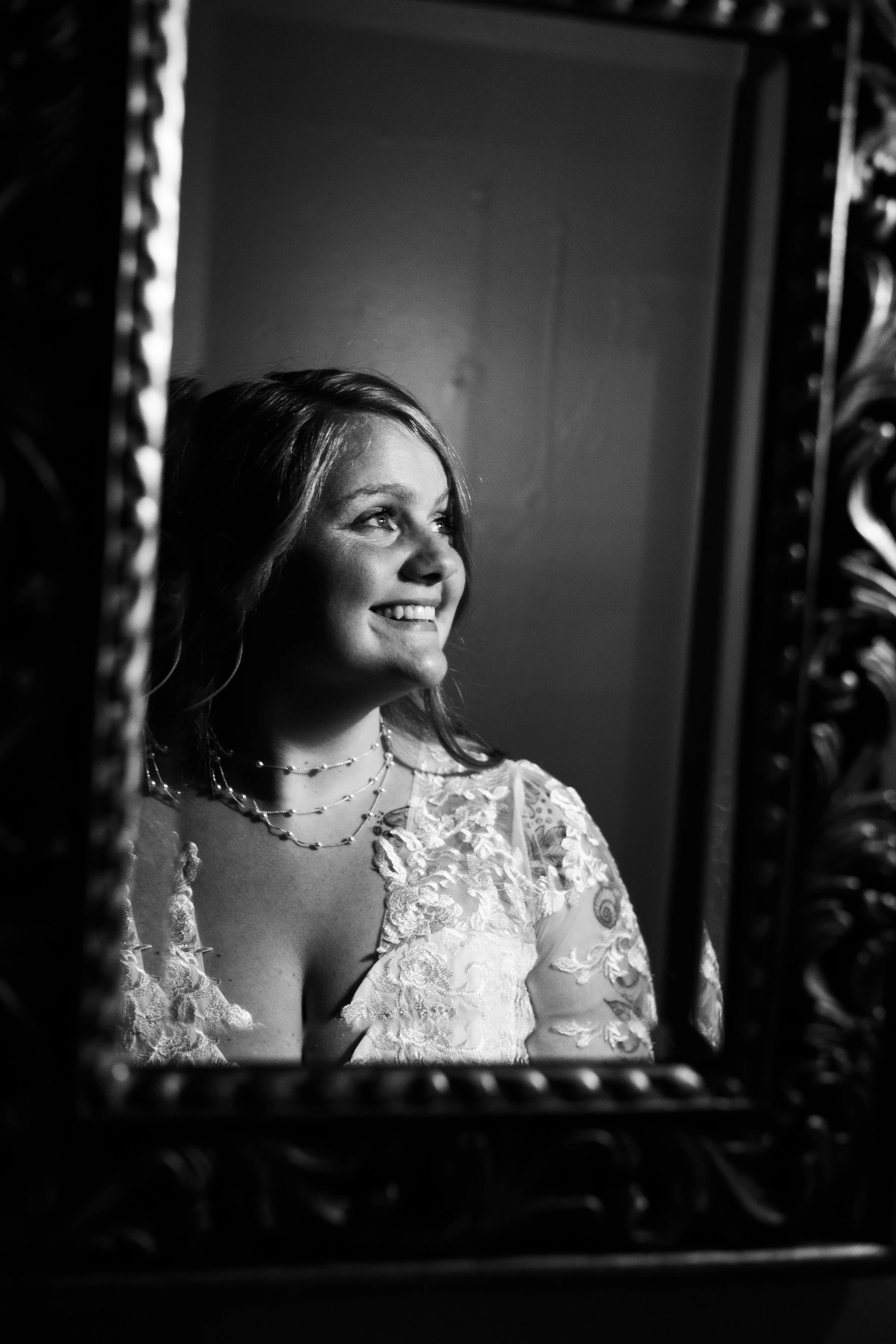 Reflection in old mirror