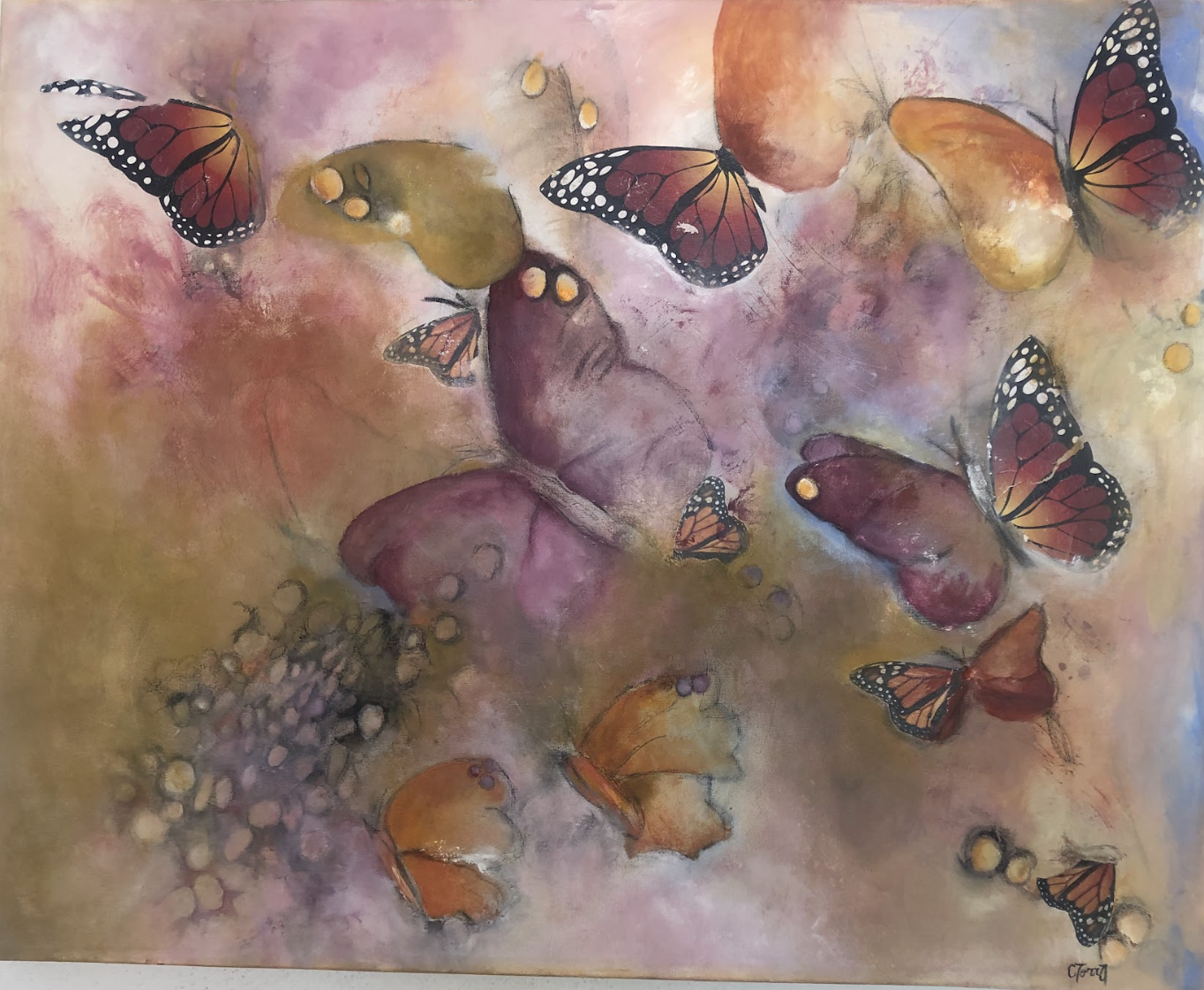 MIGRACIÓN_Acrílico y collage sobre tela_80cmx100cm_2018