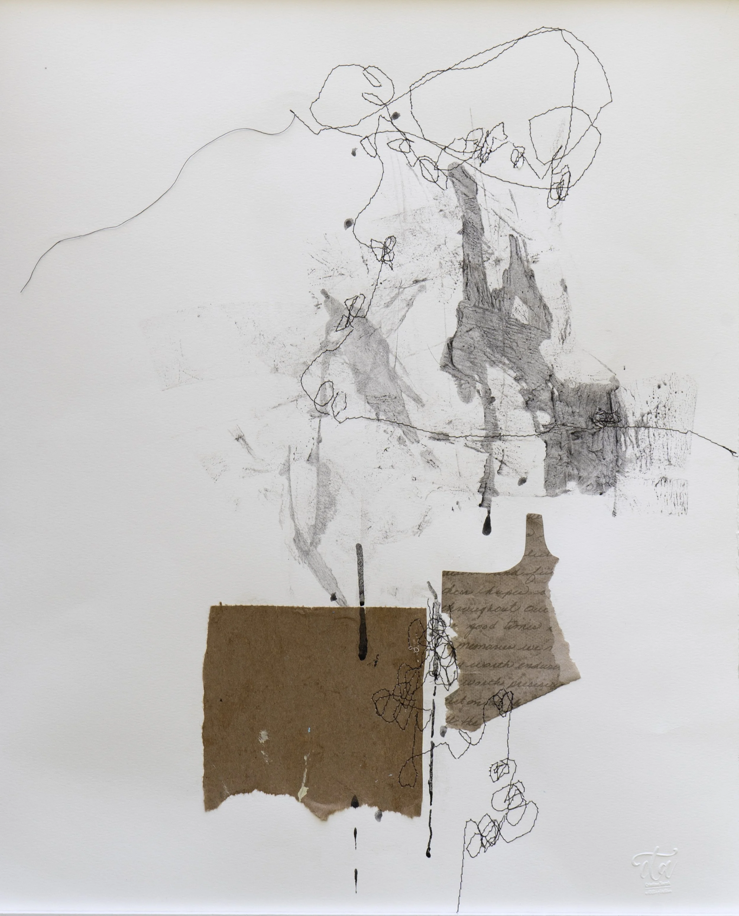 OLVIDASTE CAMINAR A MI LADO_Collage sobre papel_51cmx38cm_2024
