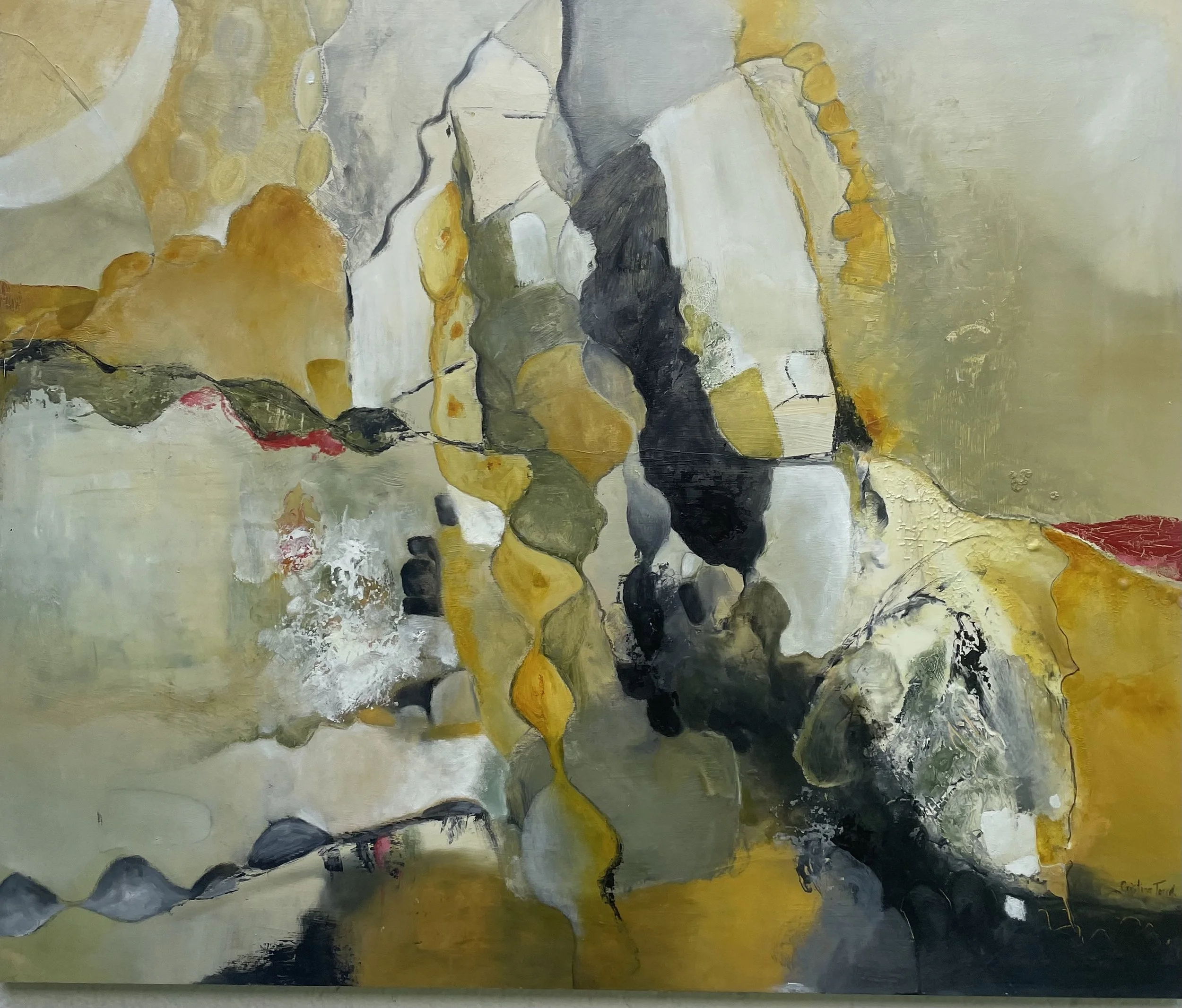 SECUENCIA EN MEDIO_Óleo y encuasto sobre madera_100x120cm_2025