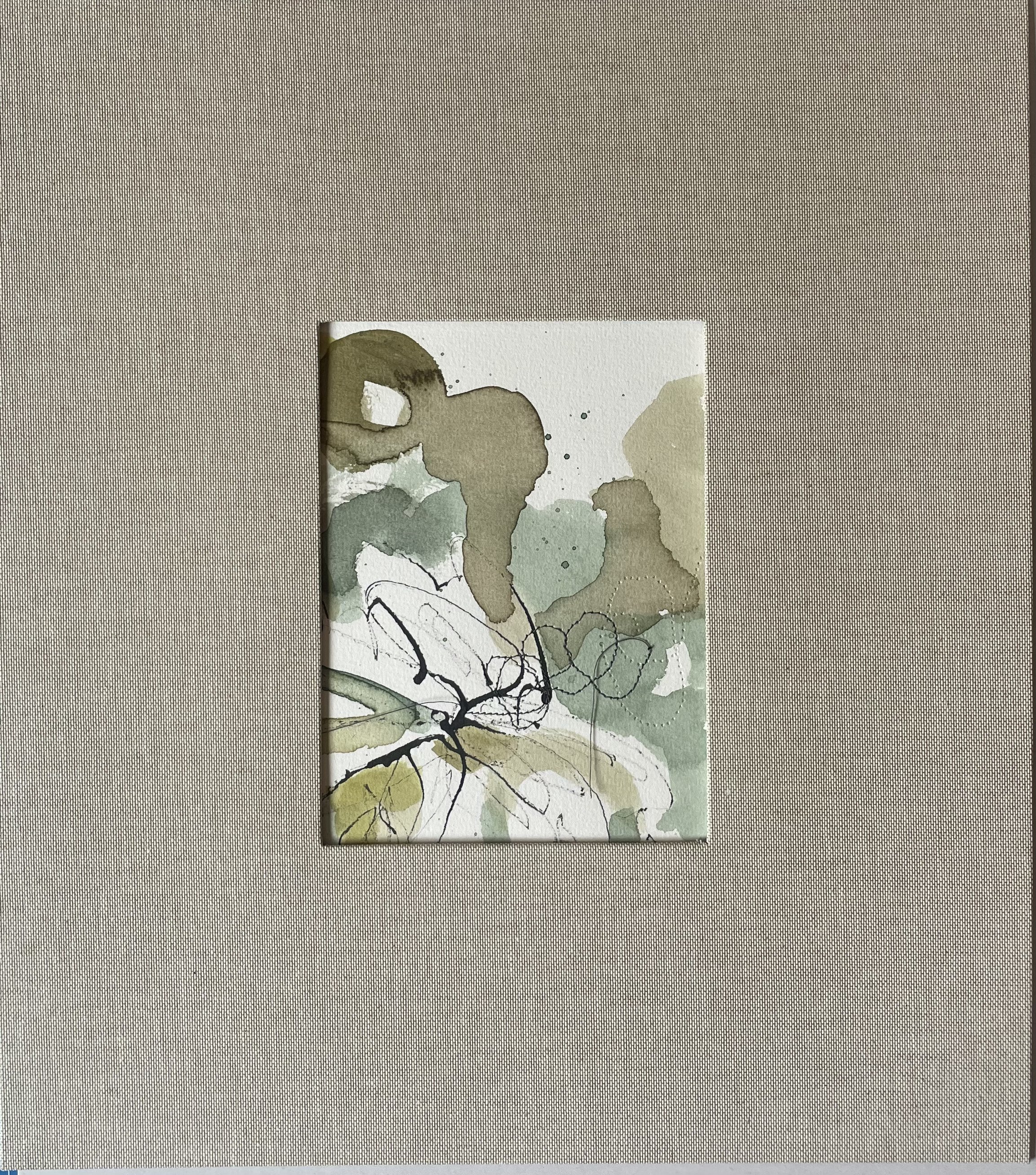 CAMPIÑA_Acuarela y bordado sobre papel_34cmx30cm_2023