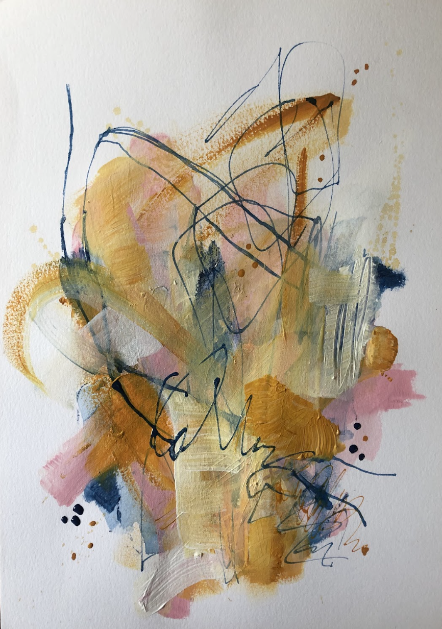 NUBE ROSA II_Acrílico sobre papel_38cmx26.5cm_2020