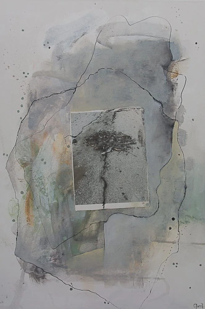 ÁRBOL PLAYERO I_Acrílico y collage sobre tela_106cmx86cm_2019
