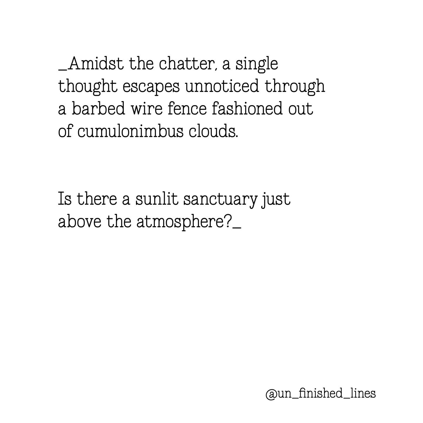 ☁️⛓
#thoughts #escape #atmosphere #cumulonimbus #sun #life #writingcommunity #existentialcrisis #mind #poem