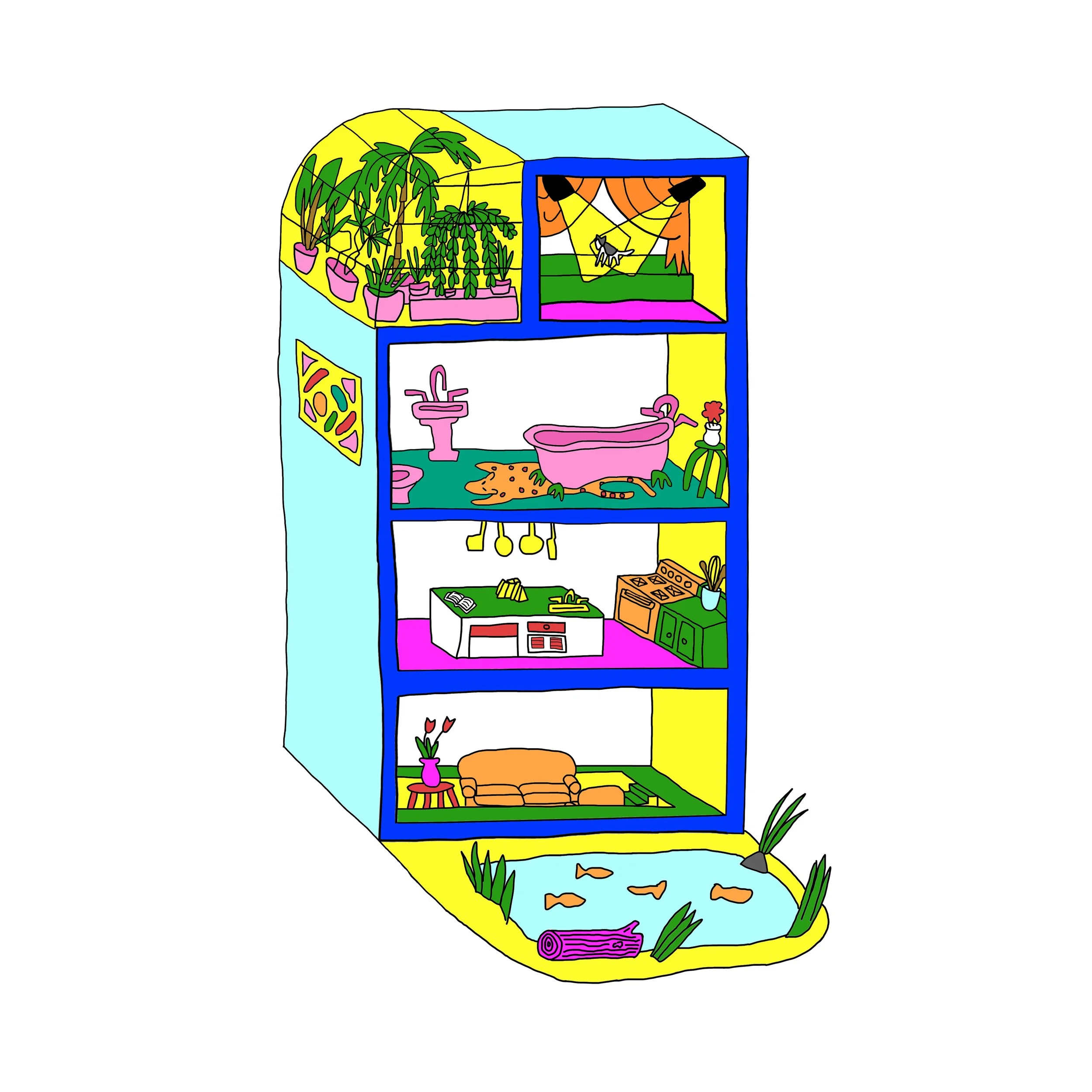 Barbie Dreamhouse (2020)
Digitized Drawing