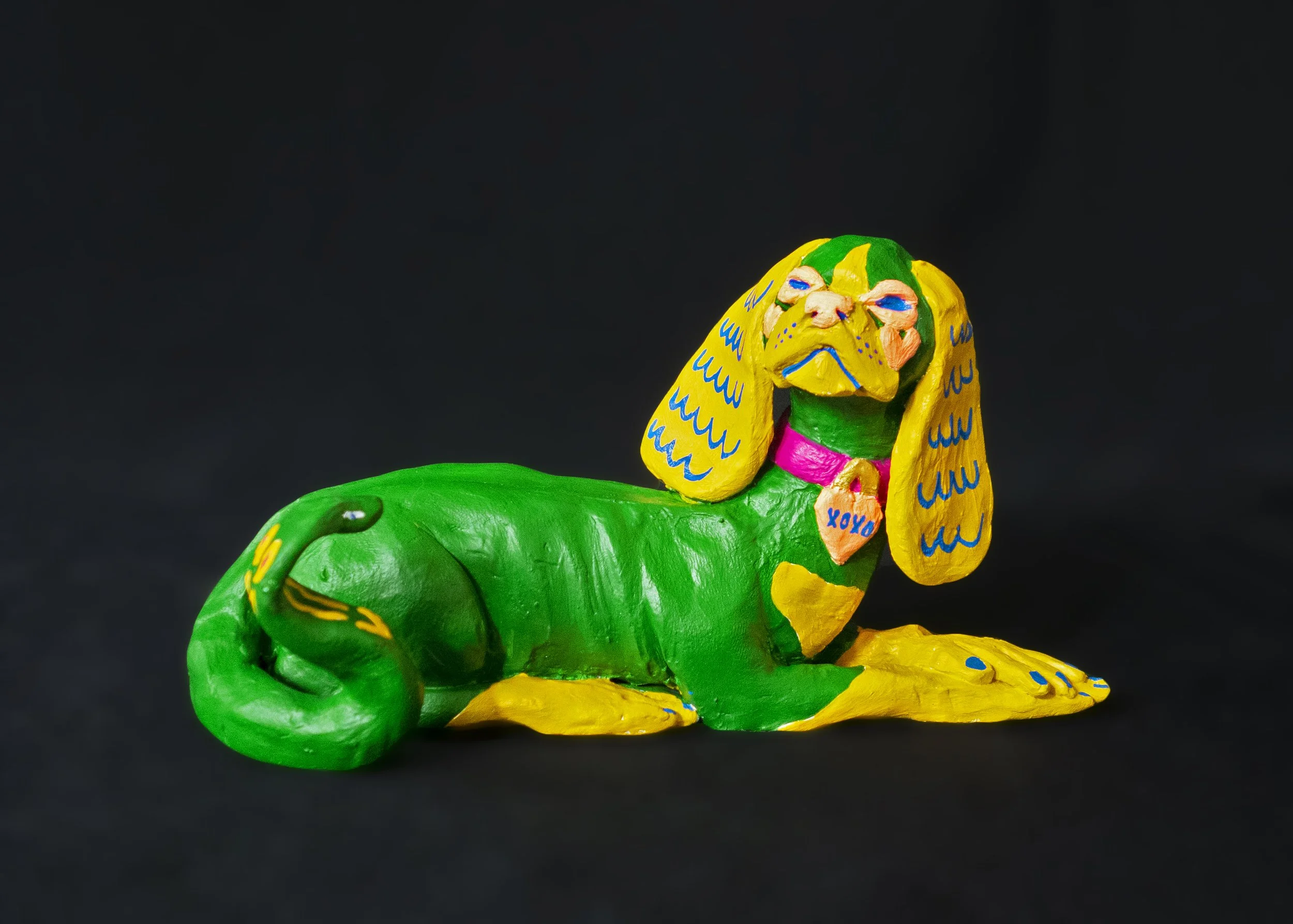 Dog in Green (2020)
Polymer Clay, Acrylic Paint
8in x 3in x 4in