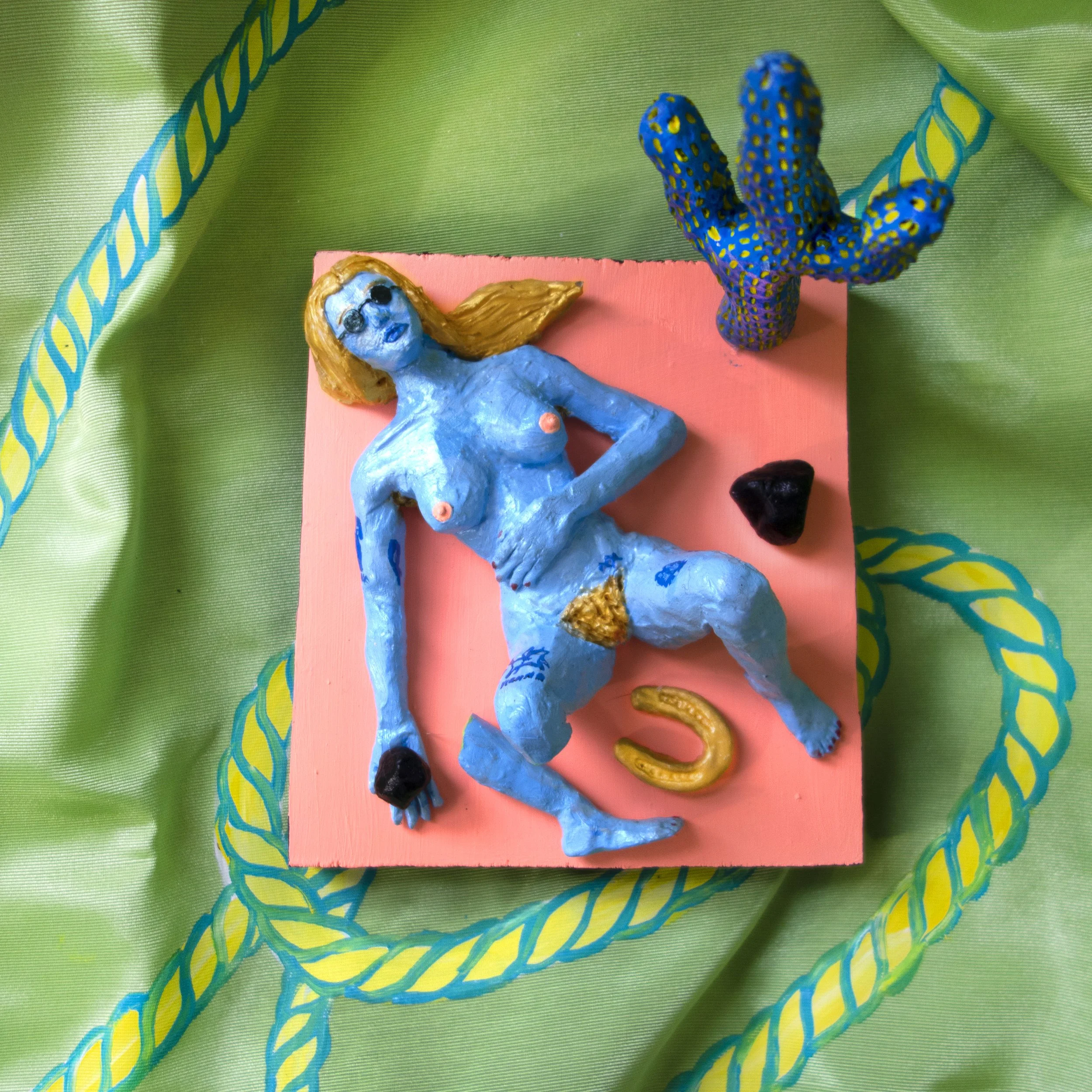 Perpetual State of Existence (2020)
Polymer Clay, Acrylic Paint, Wood
6in x 6in x 5in