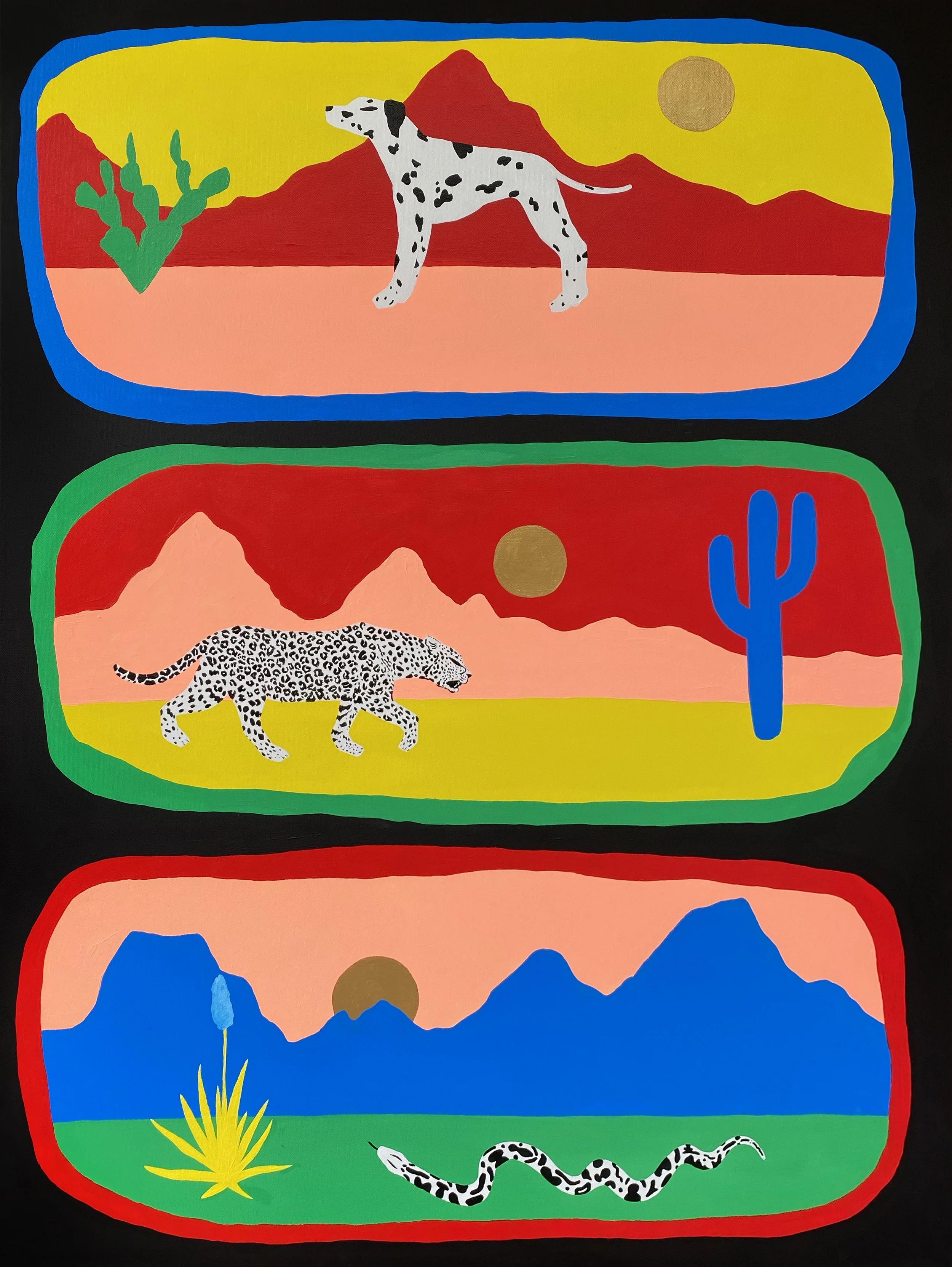 Three People you Meet in the Desert (2022)
Acrylic on Canvas
36in x 48in