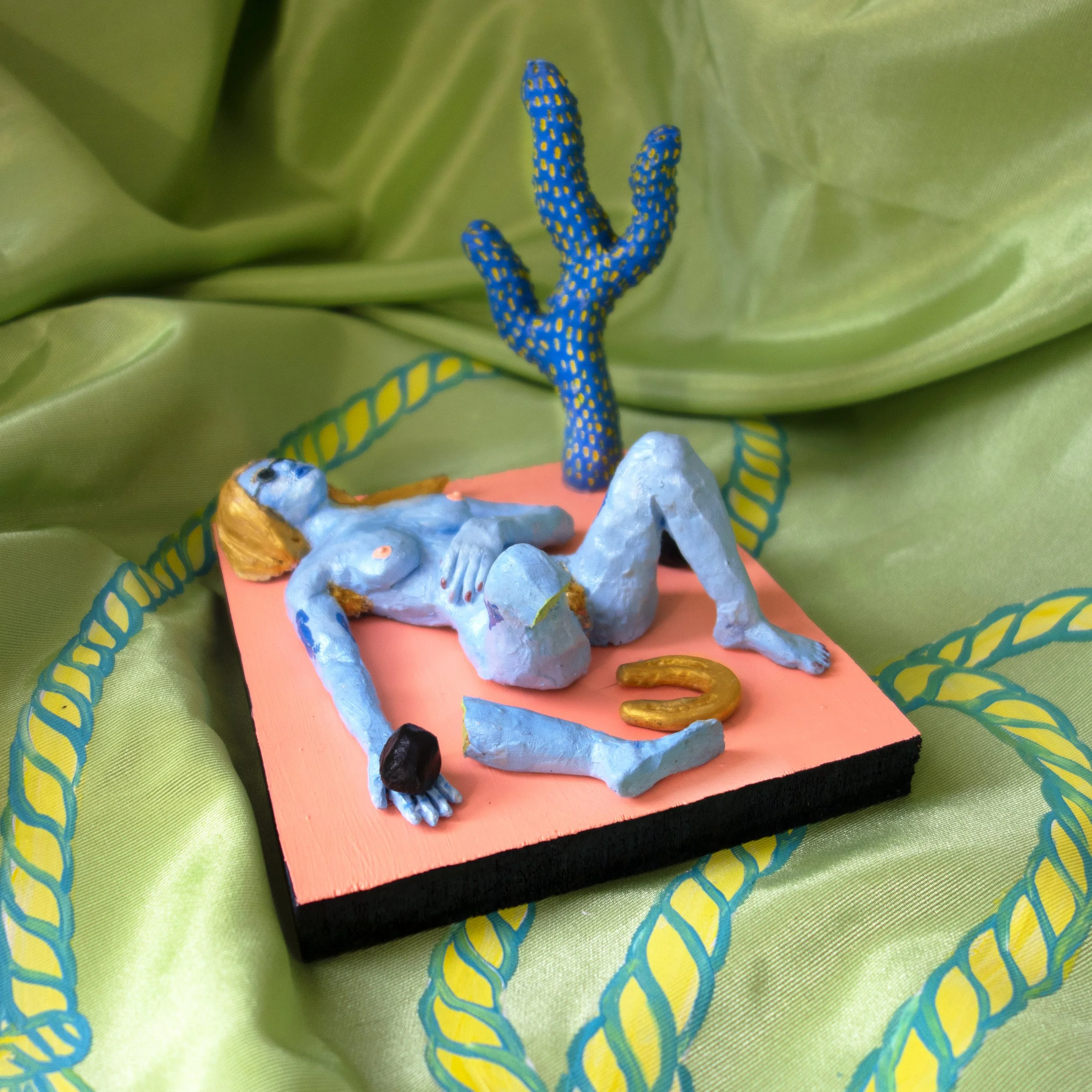 Perpetual State of Existence (2020)
Polymer Clay, Acrylic Paint, Wood
6in x 6in x 5in