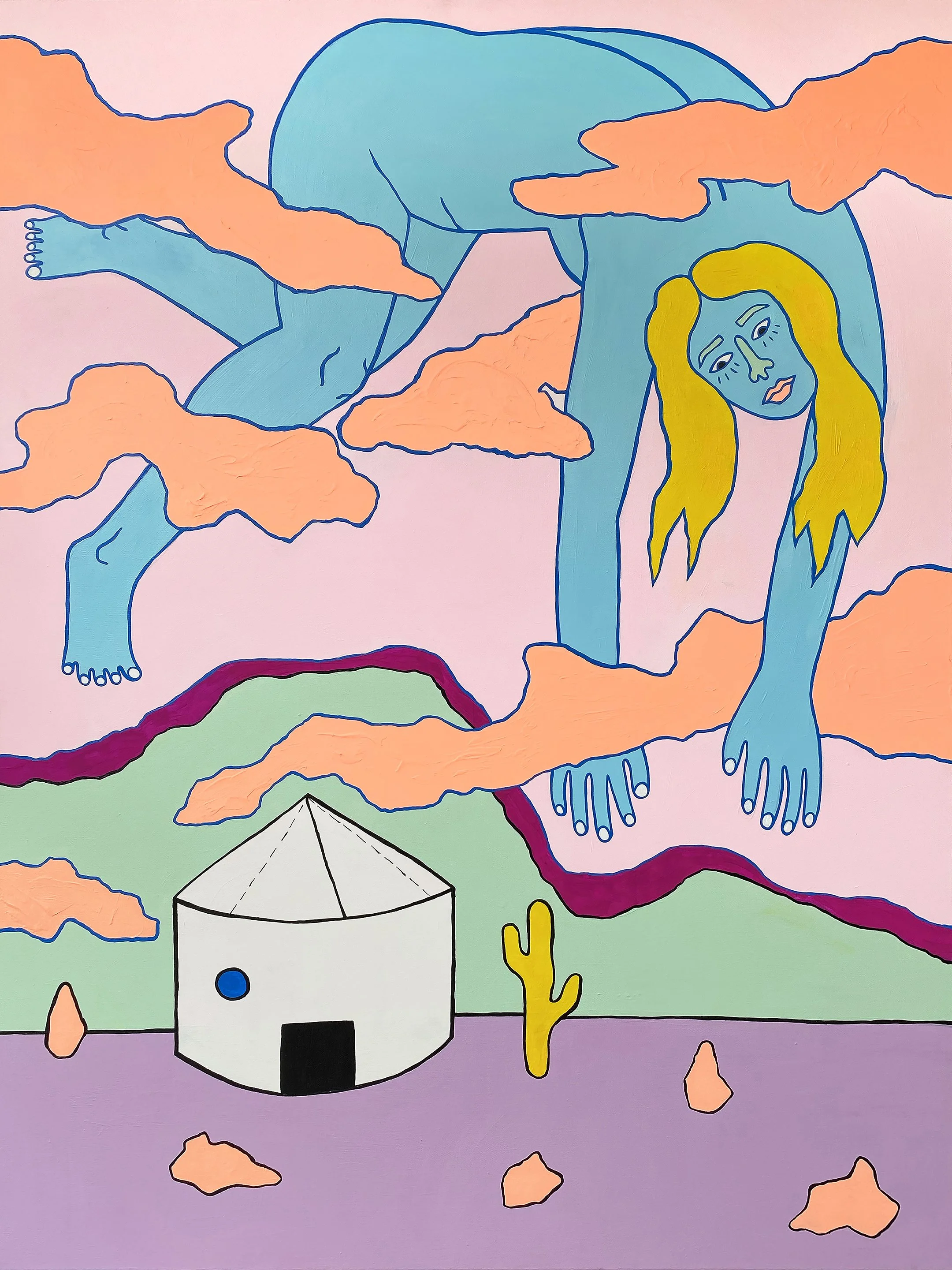 I could see the future I dream of slipping further away as the reality of reality pulled me to places I do not wish to be // If you feel like you’re drifting away from your dreams remember to look at what’s around you (2019)
Acrylic on Canvas
36in x 