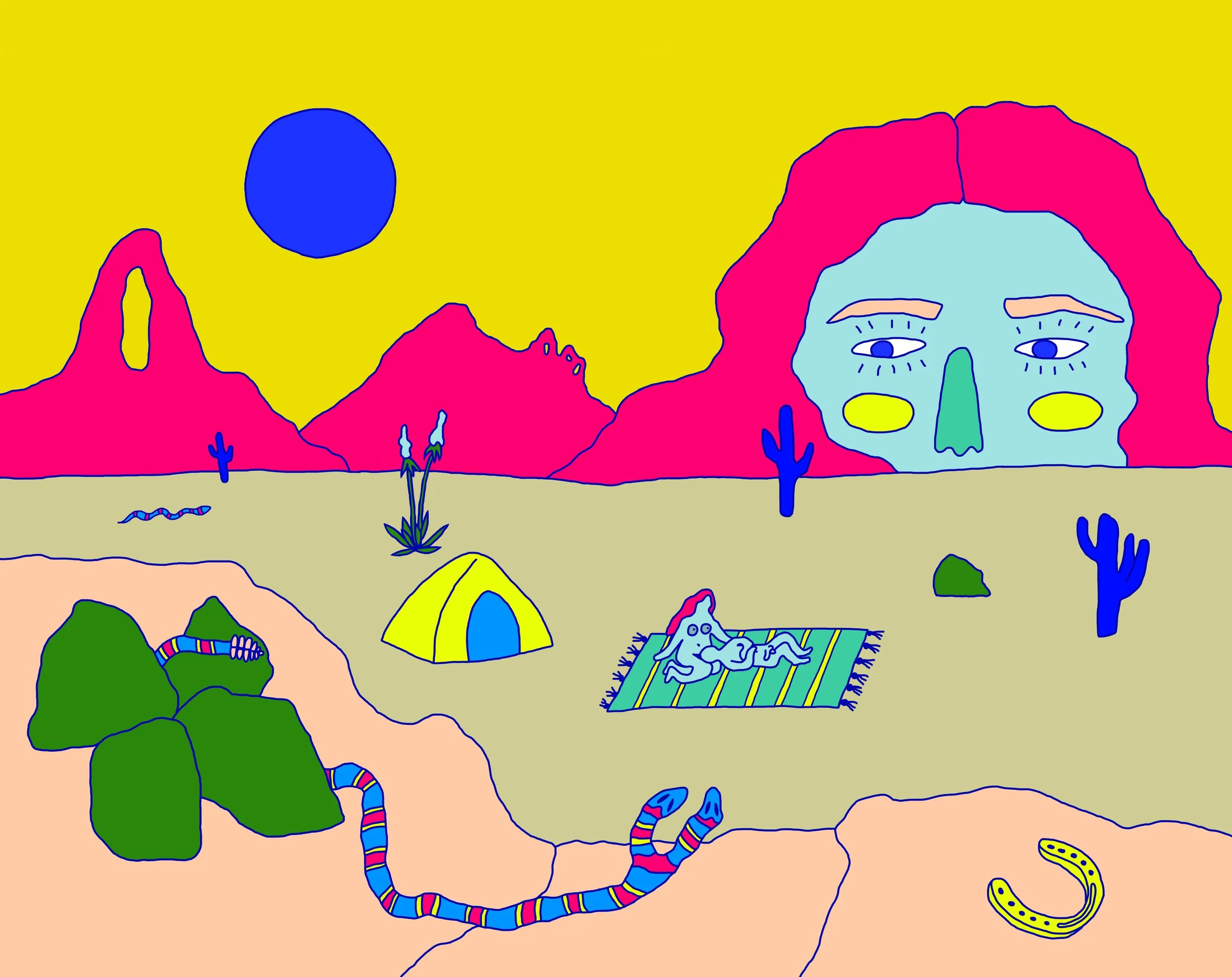 Spying on My Daydreams (2020)
Digitized Drawing