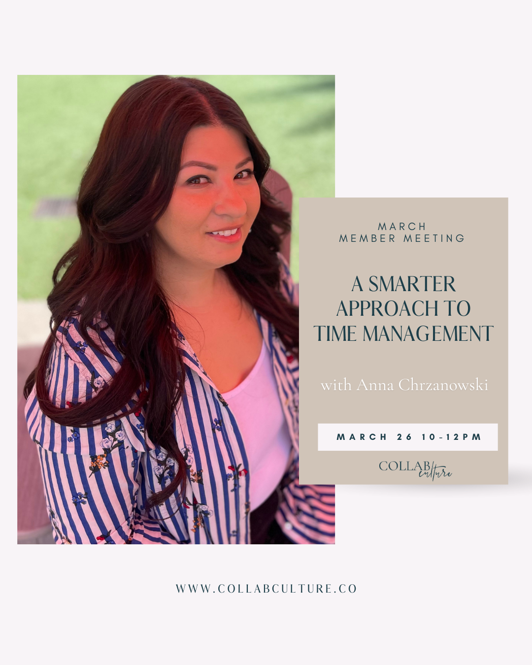 In Person Member Meeting: A Smarter Approach to Time Management with Anna Chrzanowski