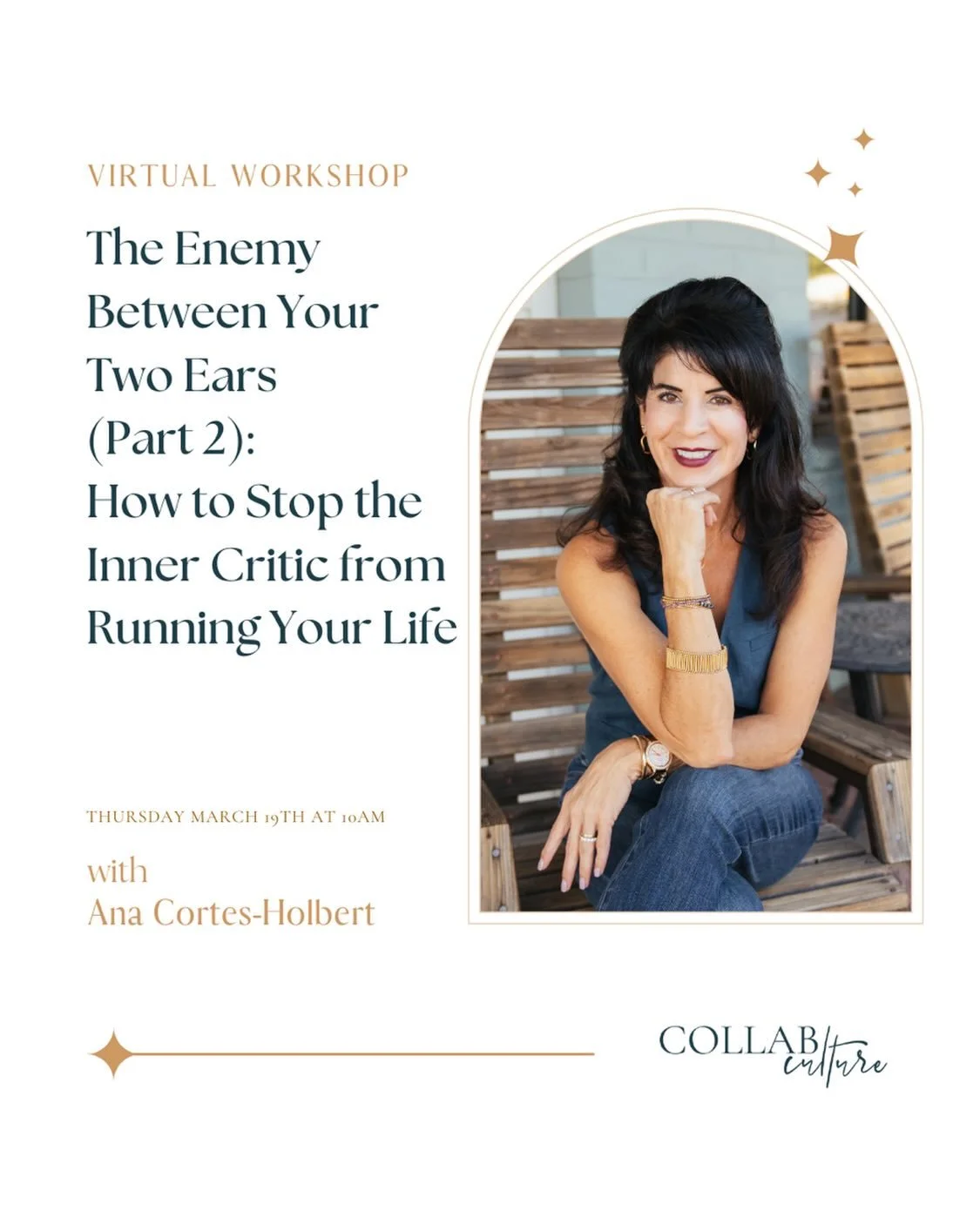 ✨ Identify what your inner critic actually sounds like &mdash; and how it shows up in your thoughts, relationships, and decision-making
✨ Interrupt mental spirals and shift from stress and self-doubt into calm, confidence, and self-trust
✨ Strengthen