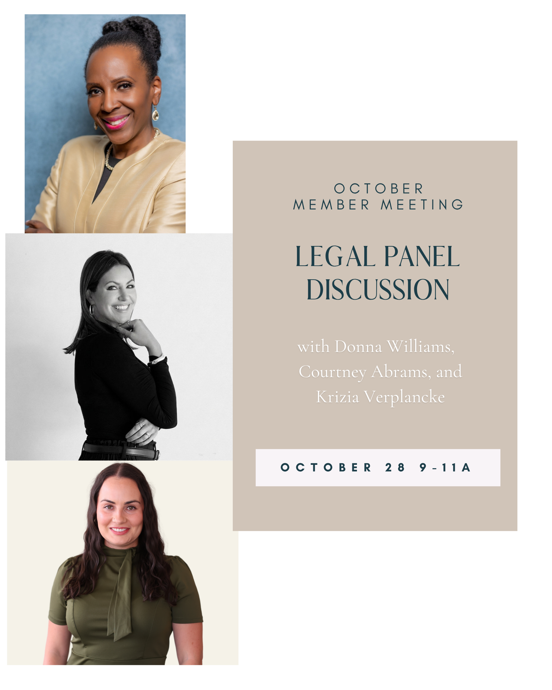 In Person Meeting: Legal Panel Discussion with Donna Williams and Courtney Abrams