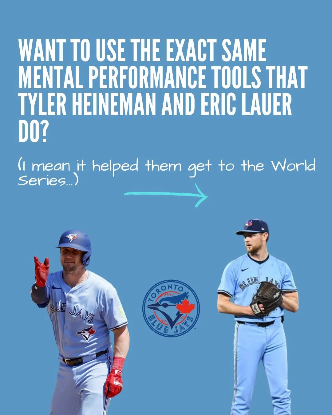 How incredible is it that the exact same mental performance tools and strategies that help professional athletes like Tyler Heineman and Eric Lauer of the Toronto Blue Jays (and Lane Johnson of the  Philadelphia Eagles, and George St. Pierre, and I c