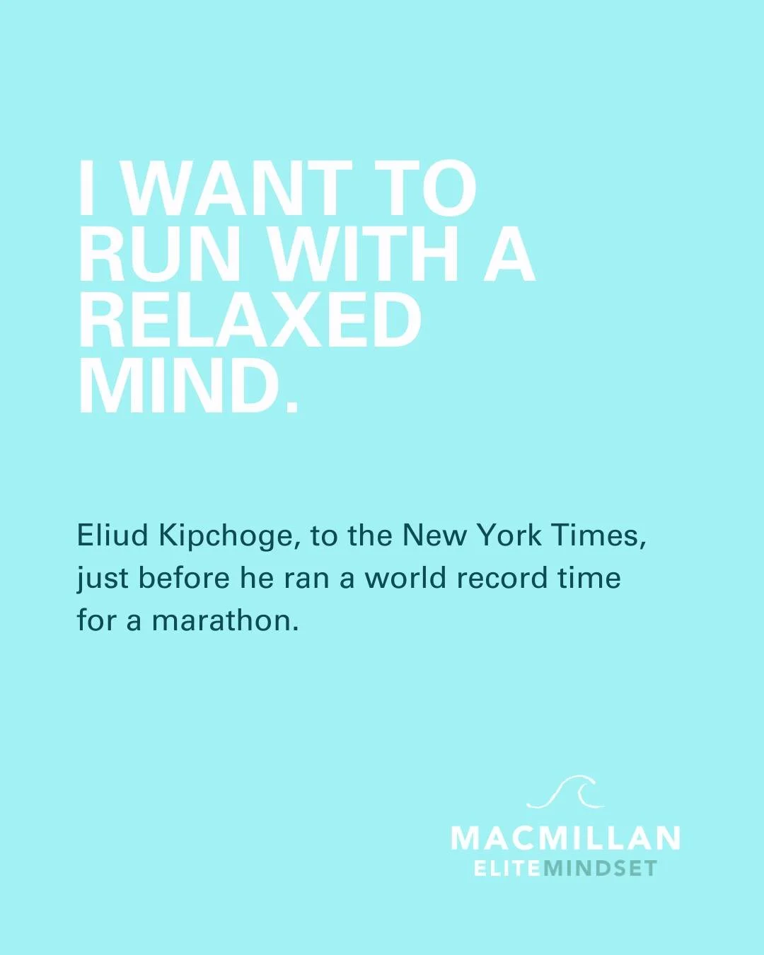It's the hardest thing to get yourself to do... You train SO hard at your sport that you love, so many hours practicing all aspects of your physical game. And then when Game Day arrives, you need to be present and relaxed to perform your absolute bes