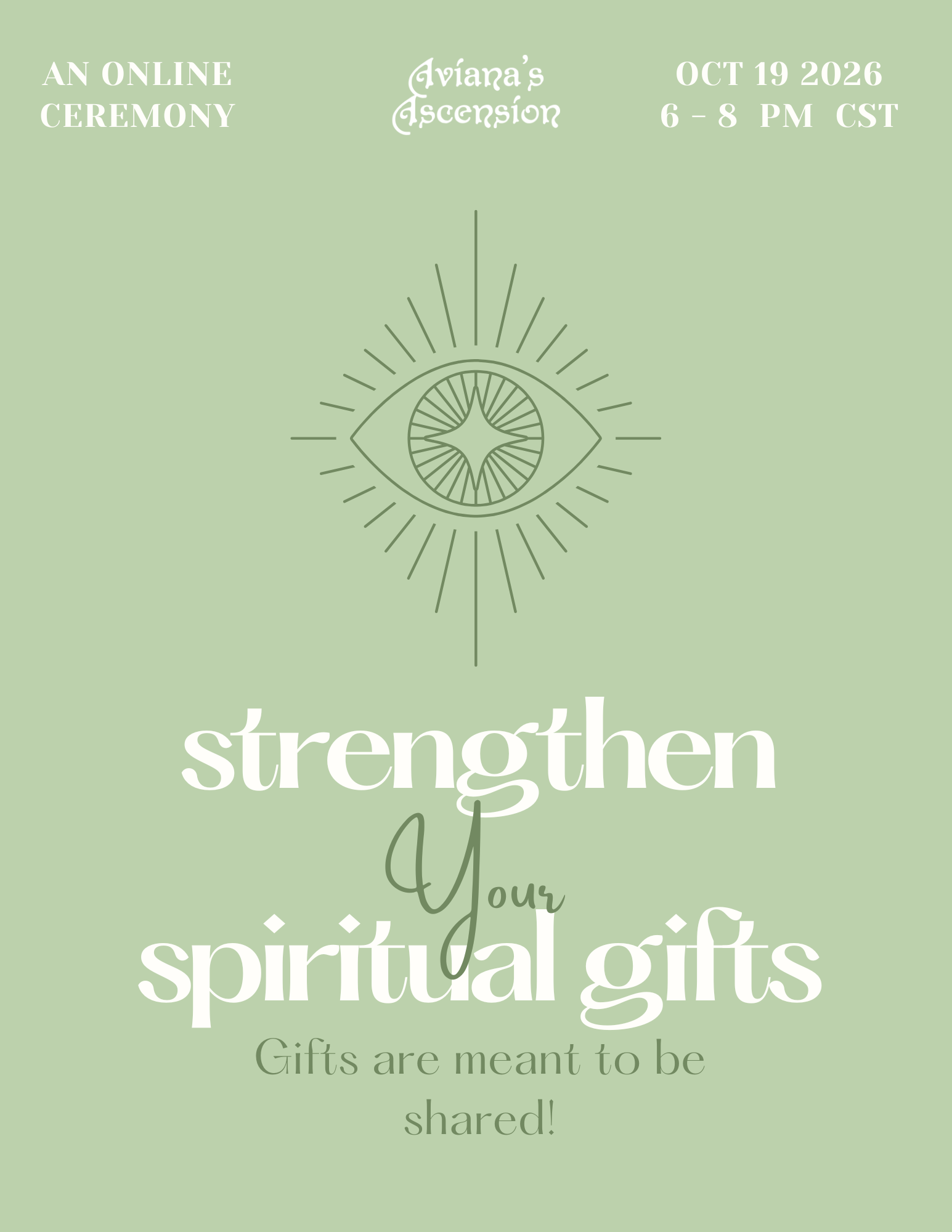 Strengthen Your Spiritual Gifts | Online Ceremony