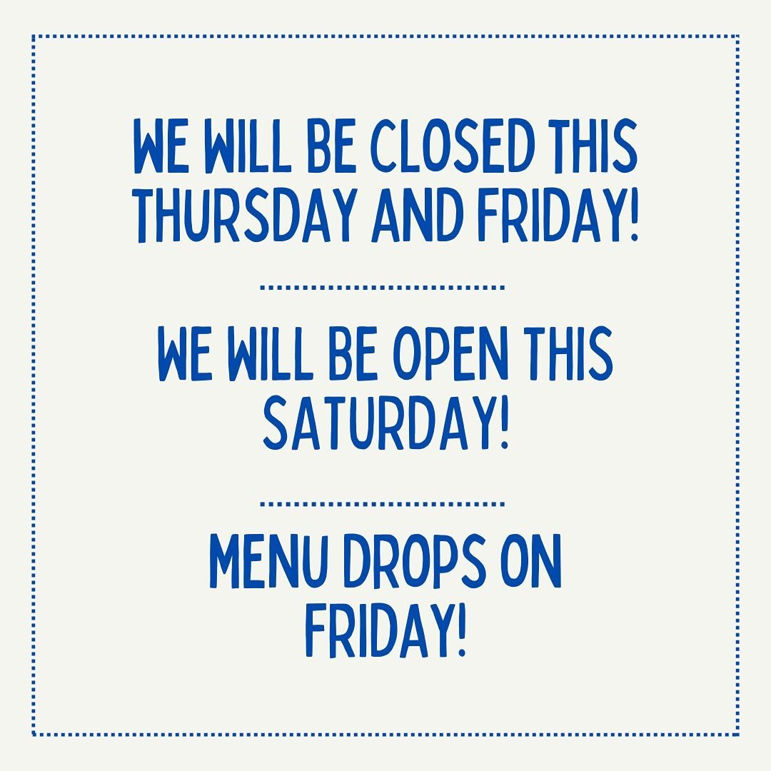 🌸UPDATE🌸
We are excited to see you on Saturday !! Next week we will be open on Friday and Saturday !! Thank you for your support and patience !!