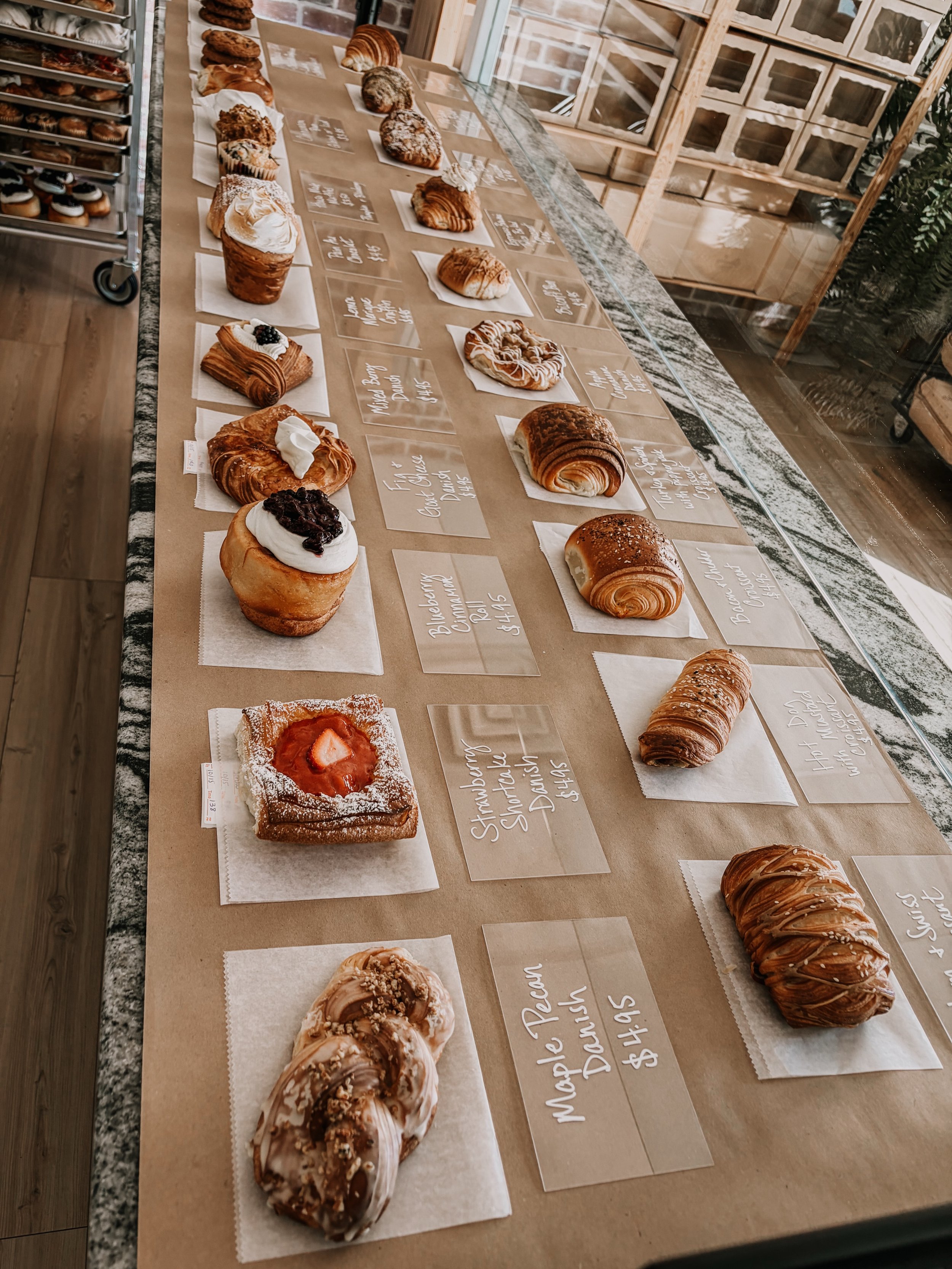 A fresh look at the bakery this week !! come see us today from 10-2 - we&rsquo;ve got lots goodies in the case !! 🤎

*or until sold out
