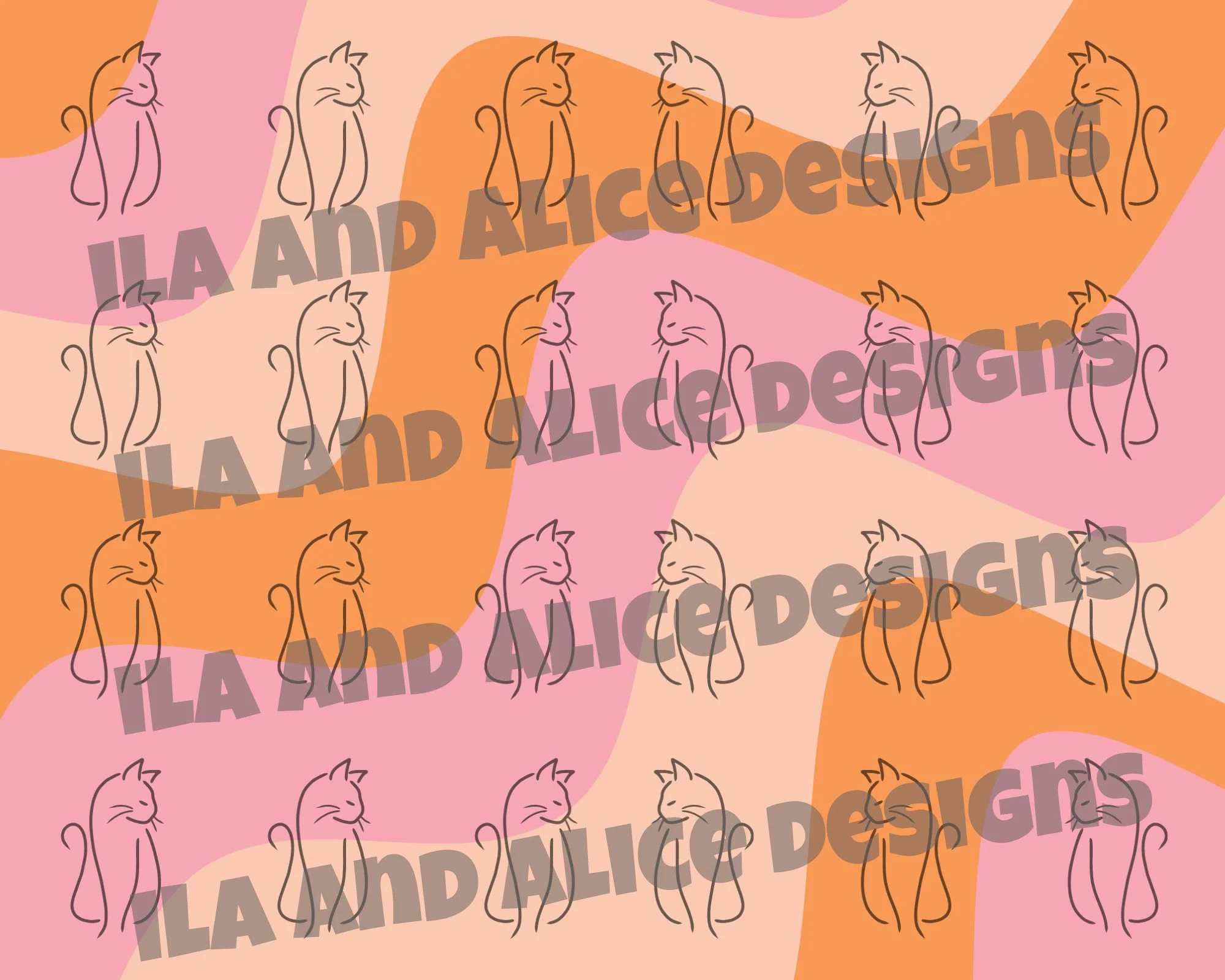 Pink Cat Digital Paper for Junk Journals, Collage