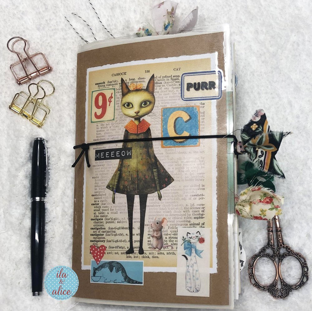 Whimsical Handmade Cat Theme Junk Journals — ila and alice