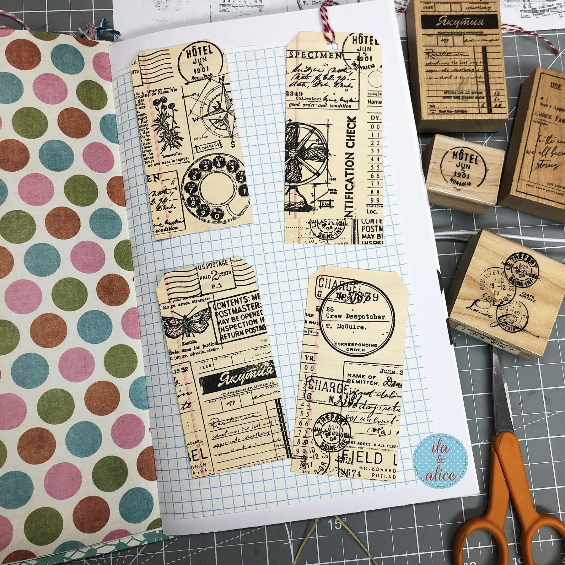 collage journal tags