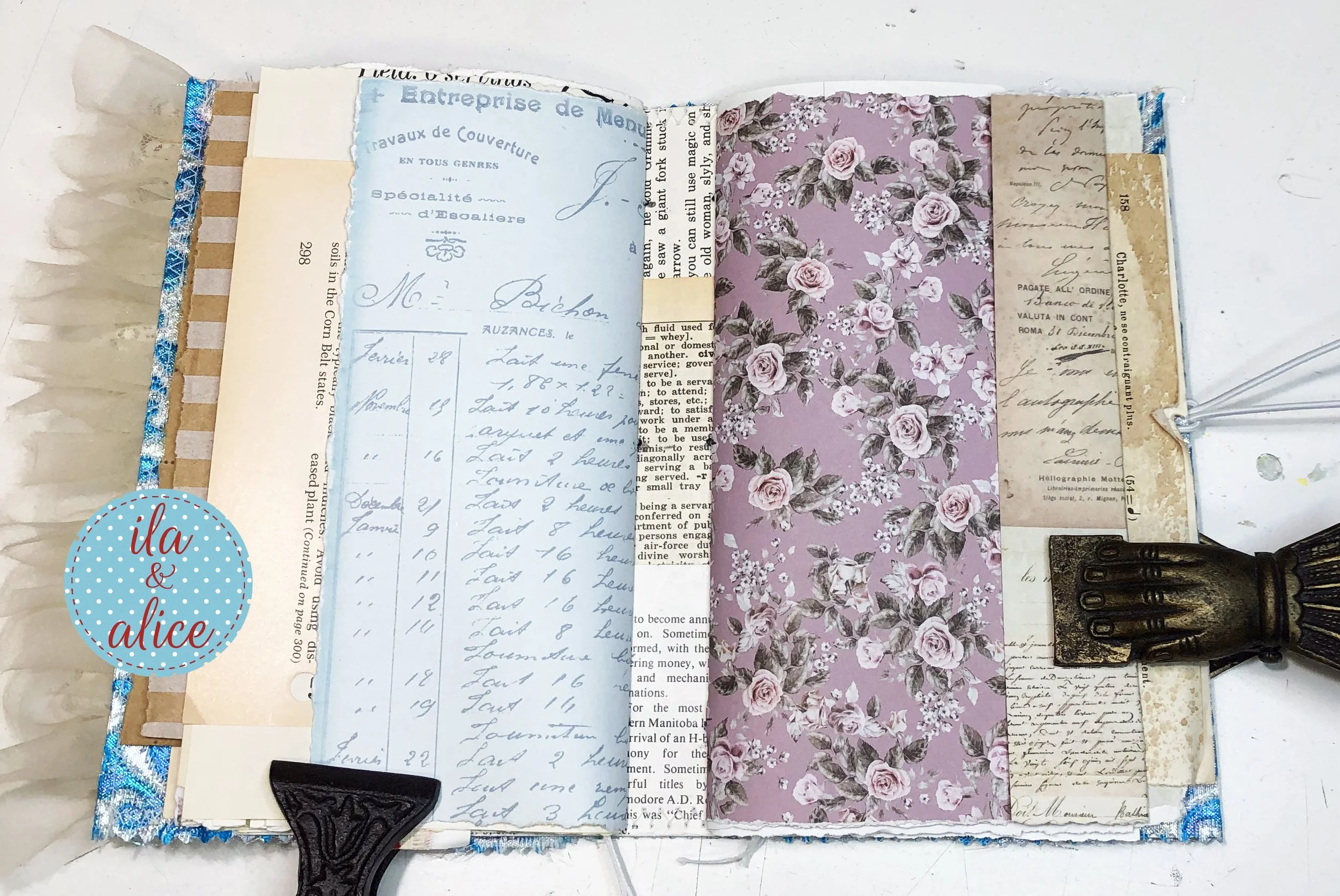 Neutral unused junk journal page