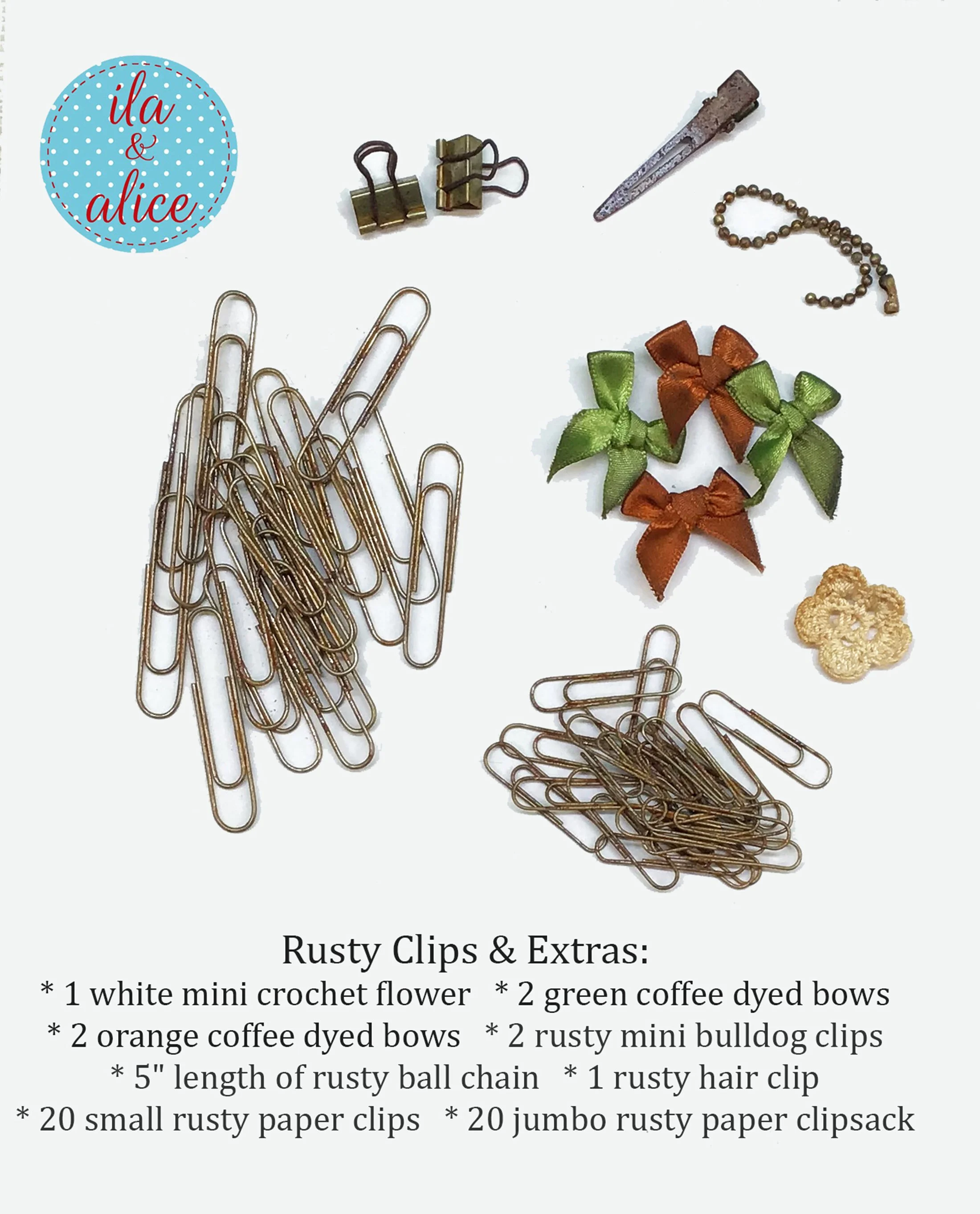 Halloween Ephemera Pack for Junk Journal- rusty paper clips