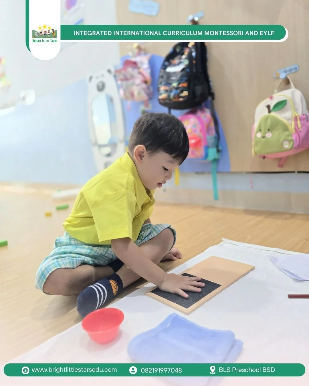 developing focus and fine motor skills through sensory activities at bright little stars preschool and kindergarten BSD