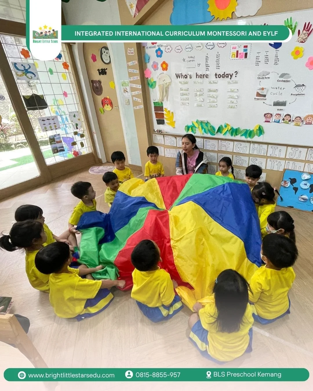 practicing turn-taking and listening to others at bright little stars preschool kemang