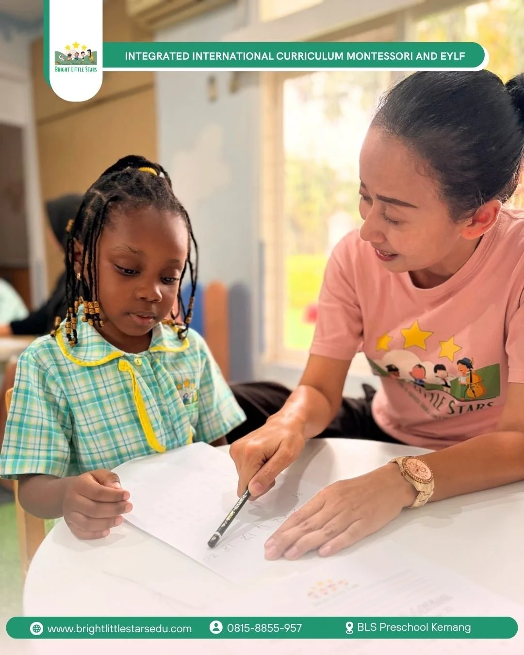 learning addition and subtraction through guided practice at bright little stars preschool kemang