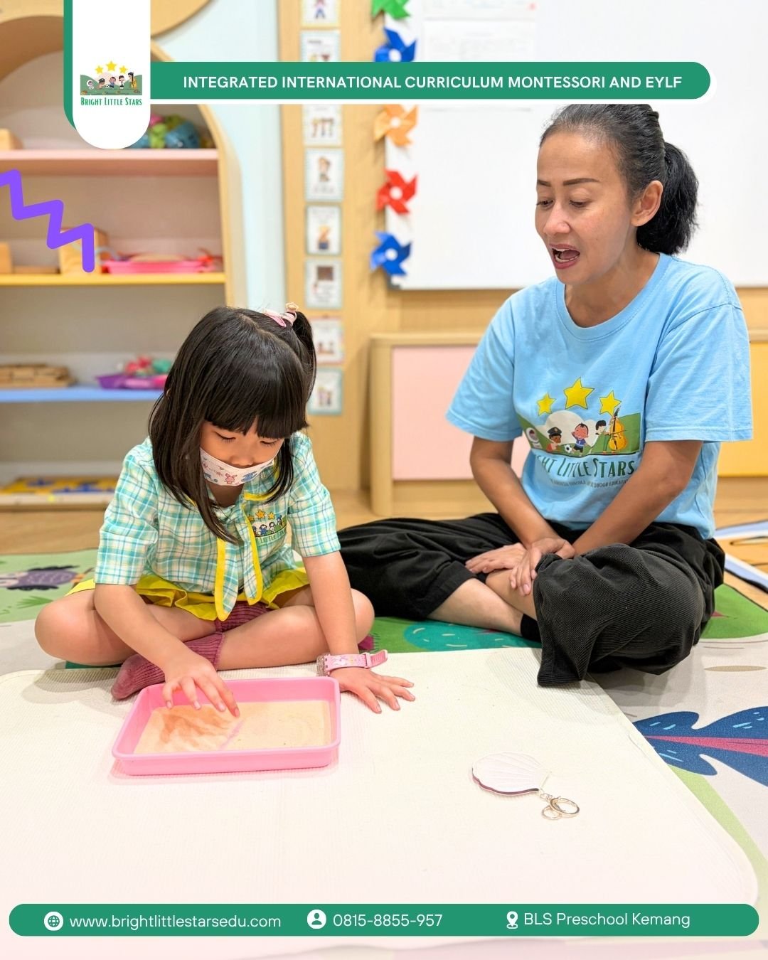building letter recognition through repetition and practice at bright little stars preschool kemang