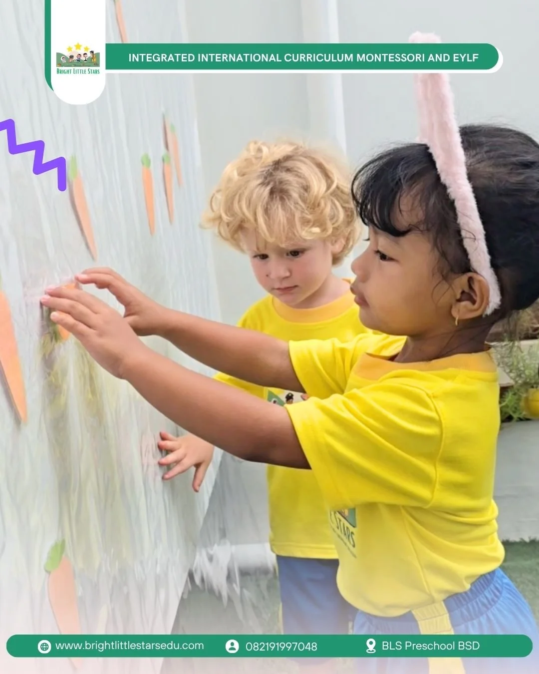 matching activity at bright little stars preschool BSD