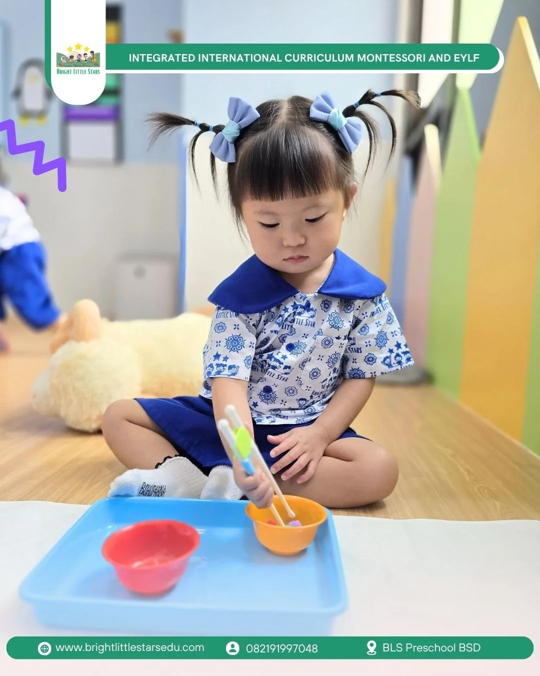 strengthening finger grip and precision at bright little stars preschool BSD