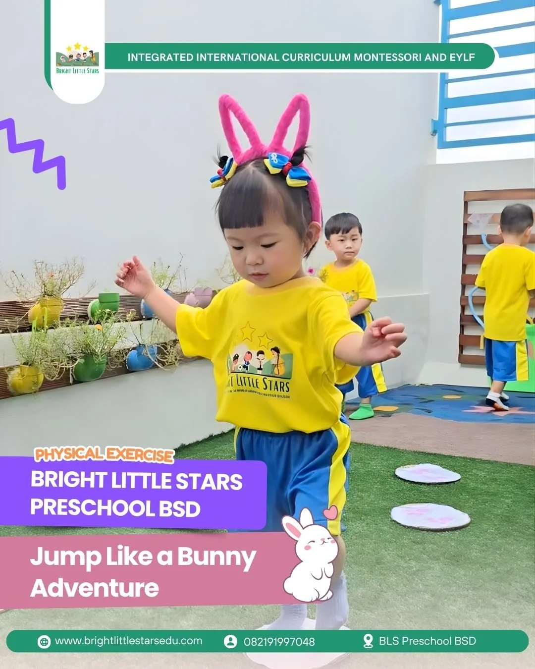 physical exercise at bright little stars preschool BSD