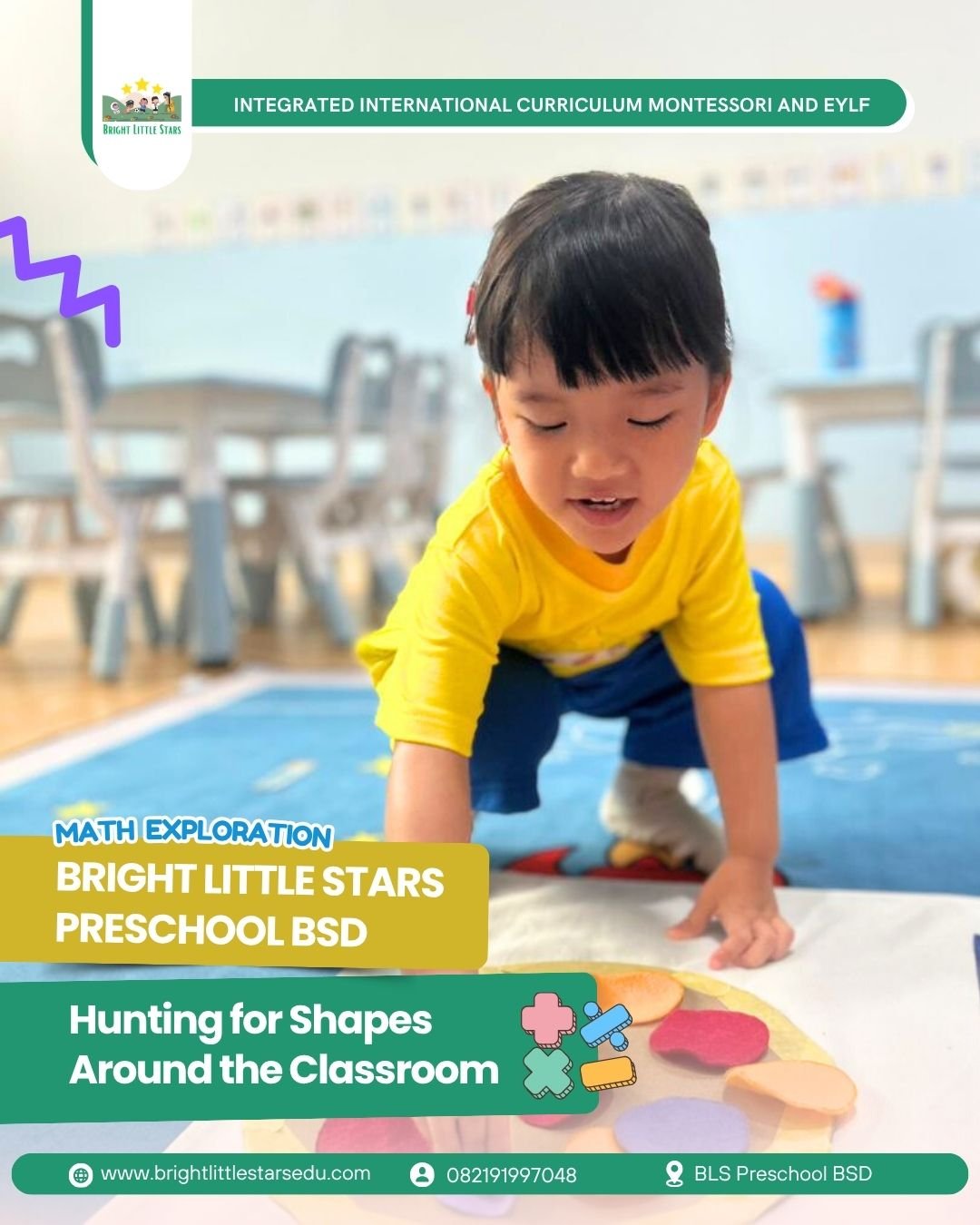 recognising shapes through interactive classroom exploration at bright little stars preschool BSD