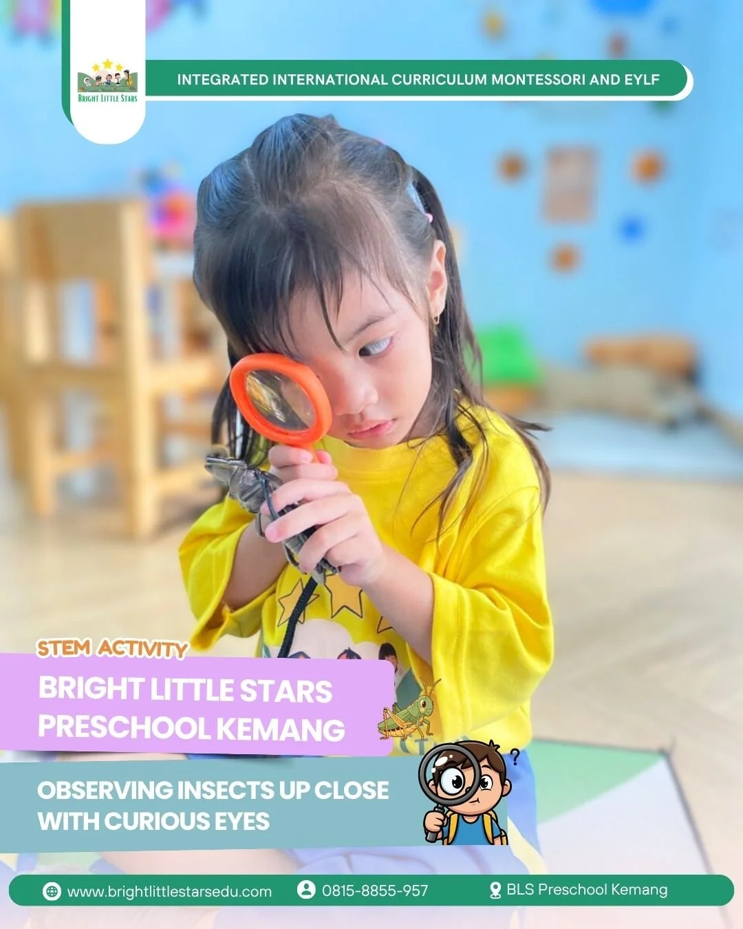 exploring insects through hands-on STEM learning at bright little stars preschool kemang