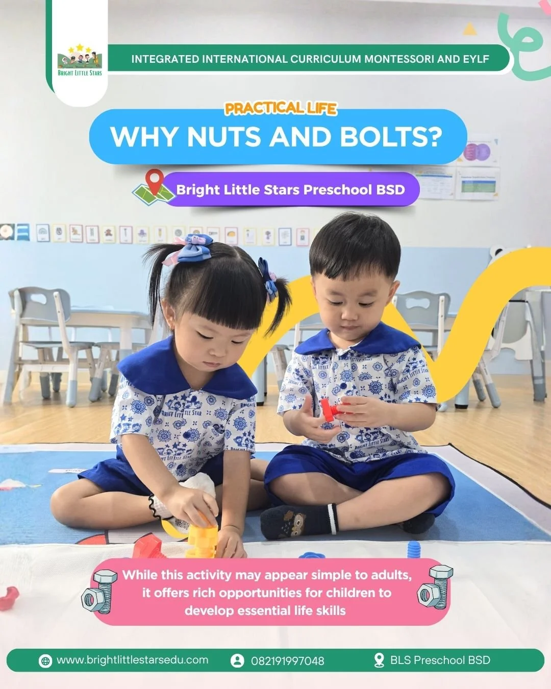 learning through nuts and bolts: developing essential skills in preschool