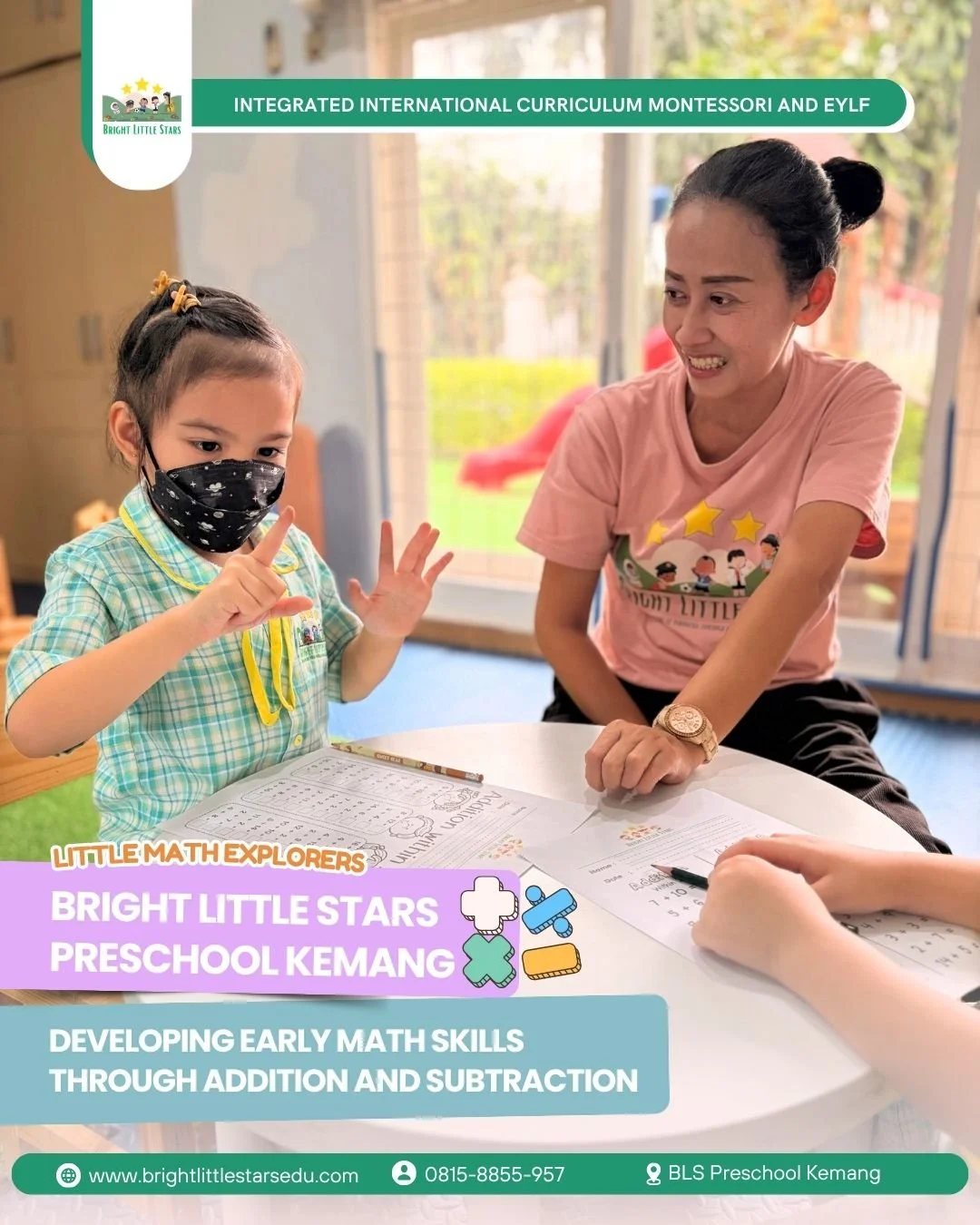 developing early math skills through addition and subtraction at BLS preschool kemang