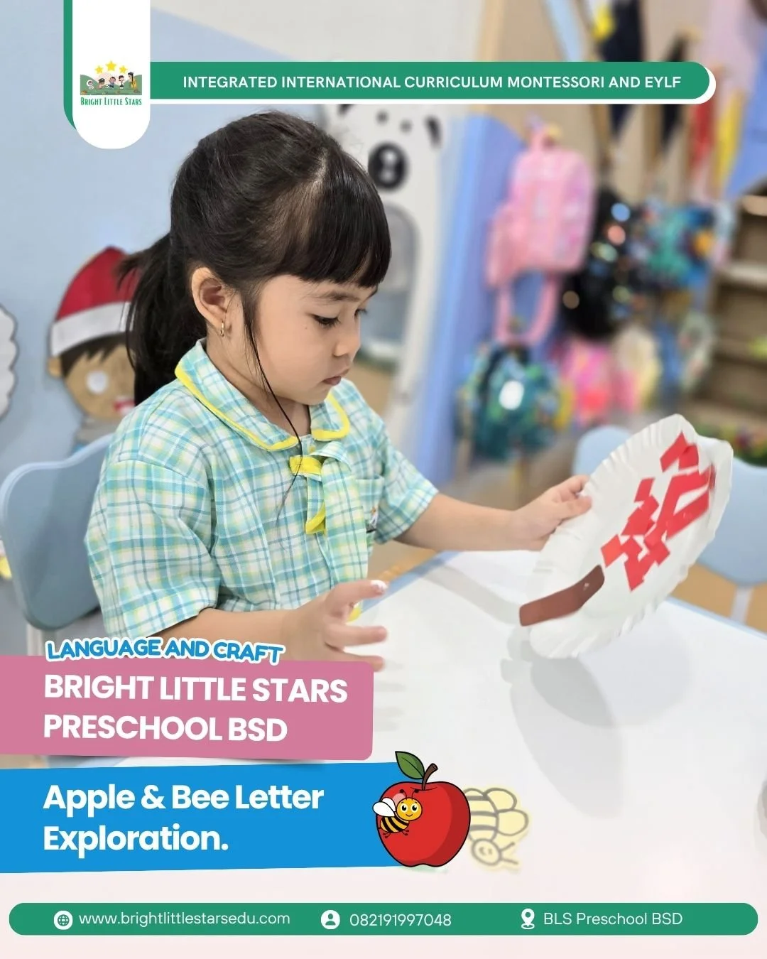learning letters through hands-on exploration at bright little stars preschool BSD