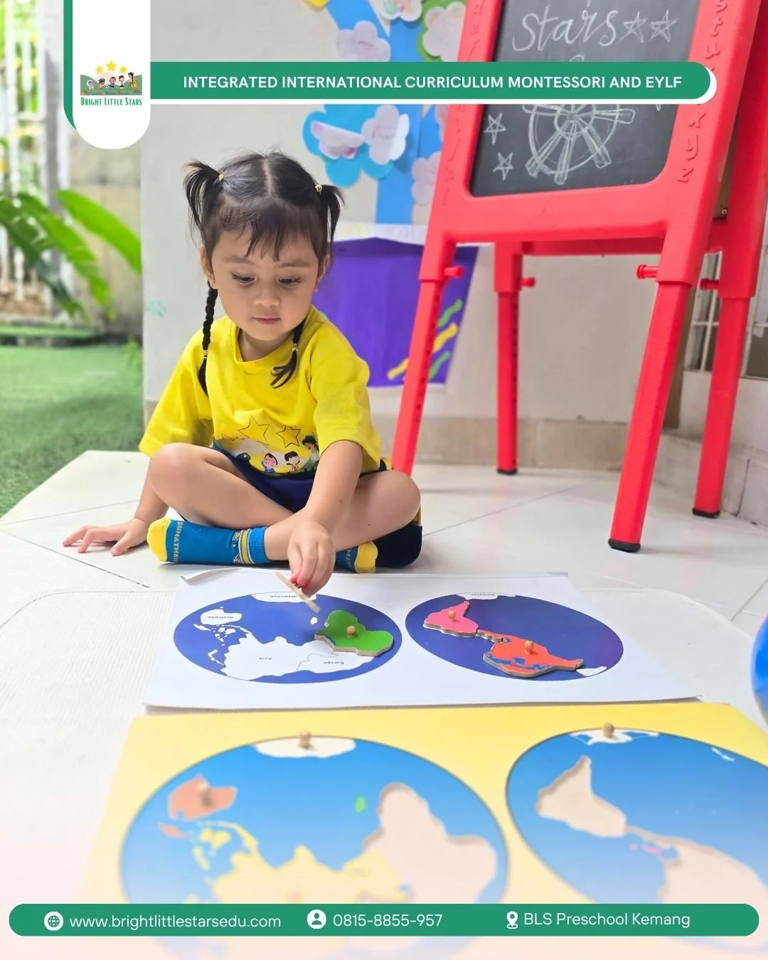 discovering the seven continents through visual exploration at BLS preschool kemang