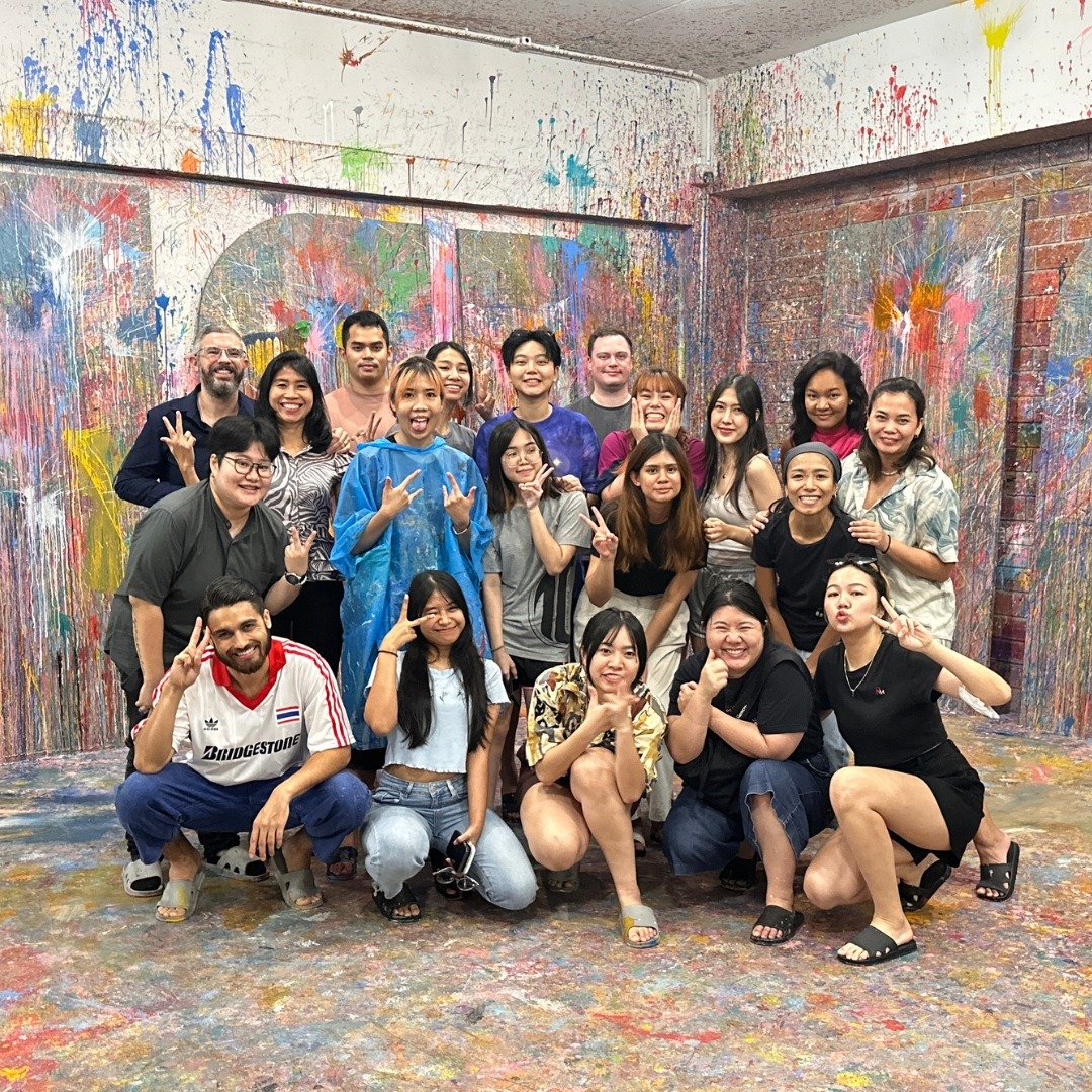 Team day at Art 101 Bangkok! 🎨 Exploring Splash Art, Pendulum Painting, and more. Check out our AW creations!

#adfinity #adfinityagency #adfinityteam