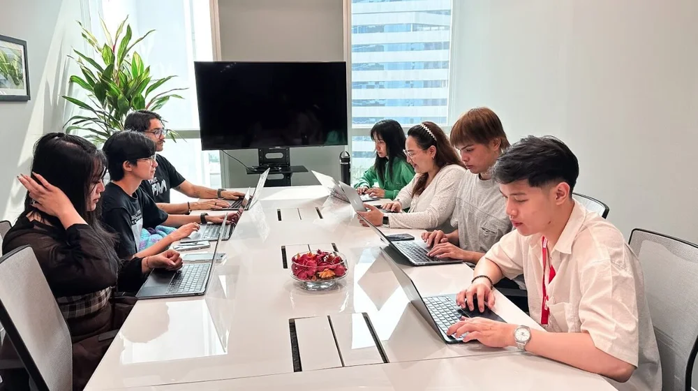 Adfinity team in a working session