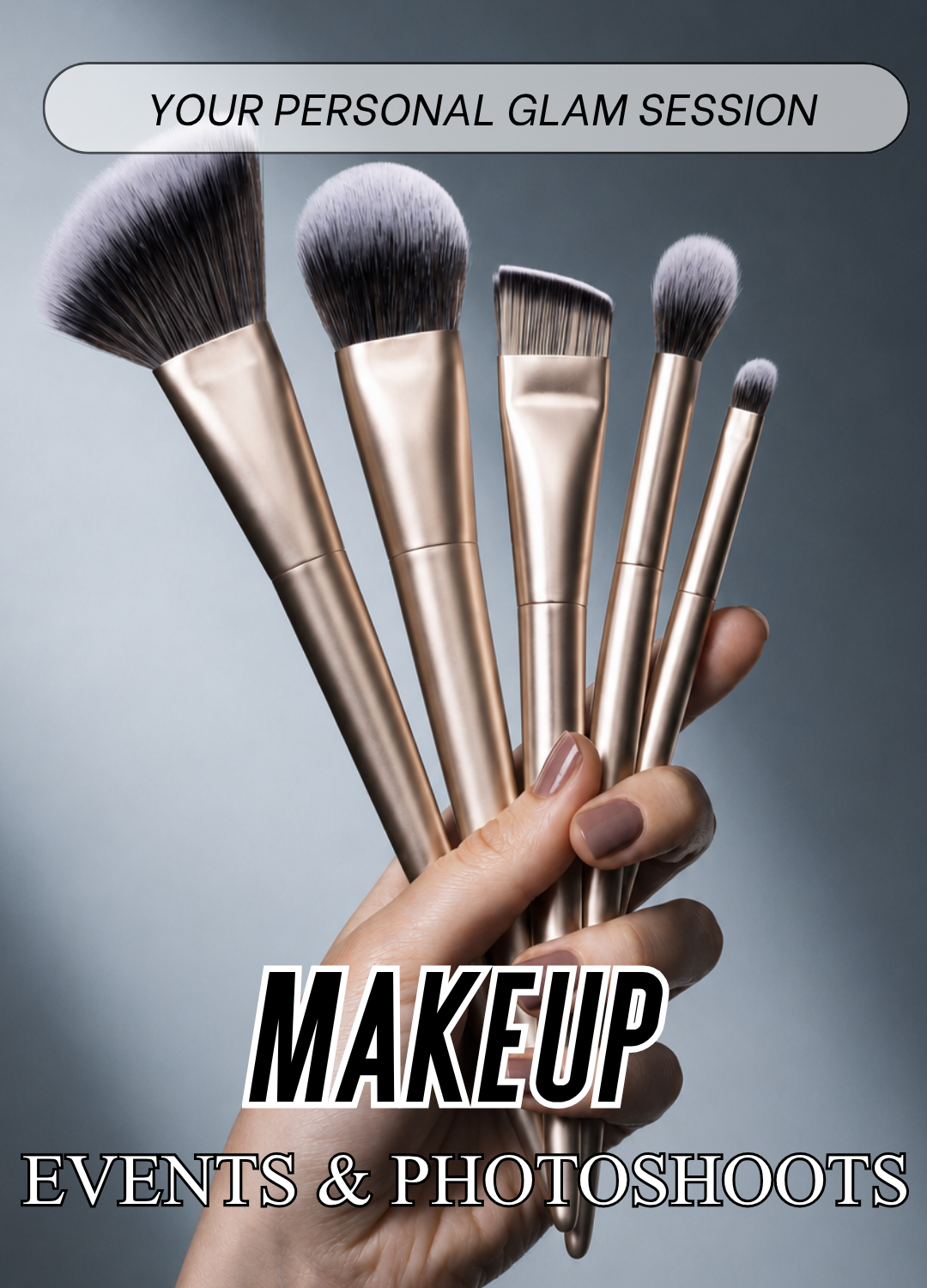Professional makeup services for events, photoshoots, and on-camera appearances, designed to enhance personal image and align with individual style and branding.