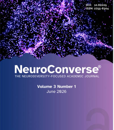 Cover of NeuroConverse Journal in purple tones