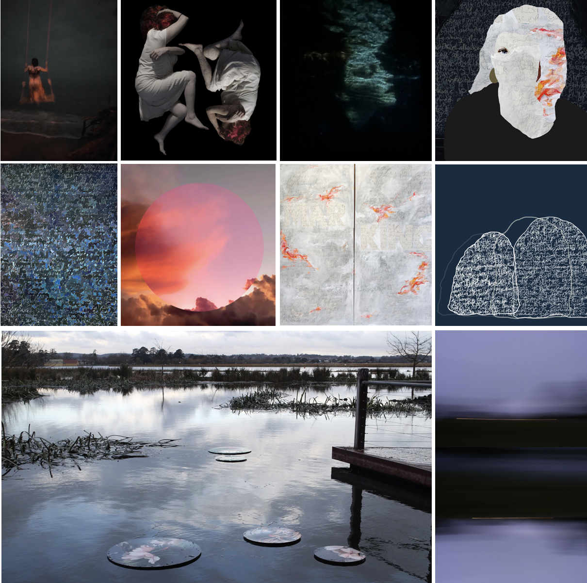 Grid of artwork by Kim Percy