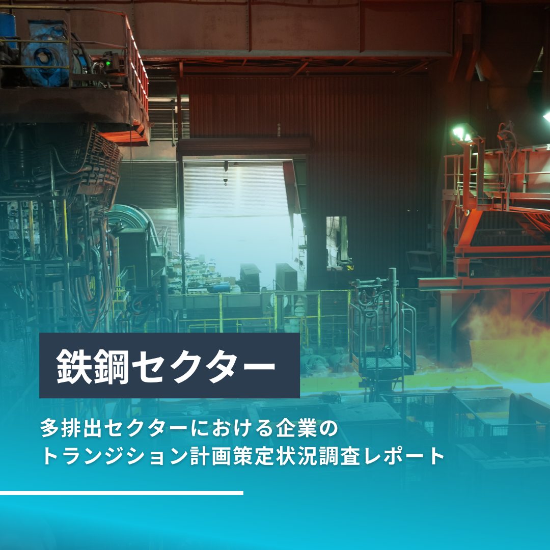 「多排出セクターにおける企業のトランジション計画策定状況調査　鉄鋼セクターレポート」の公開について