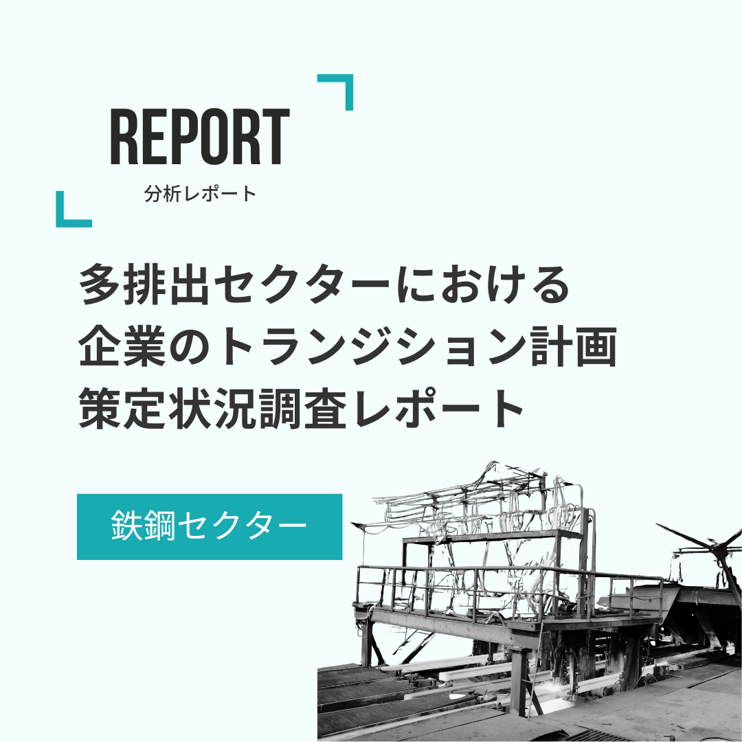 多排出セクターにおける 企業のトランジション計画策定状況調査レポート2025 鉄鋼セクター
