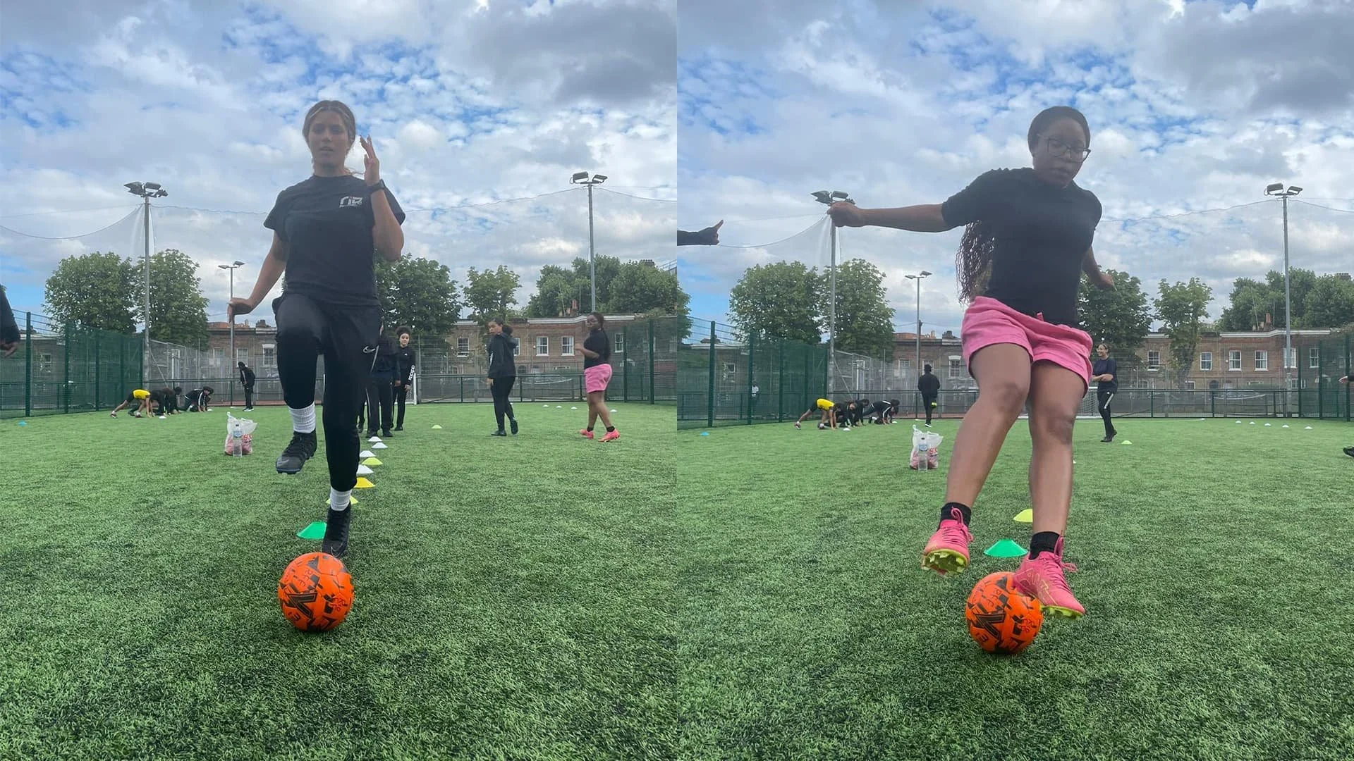 Youngsters train ahead of a athletics festival organised by young people for young people at Crystal Palace National Sports Centre