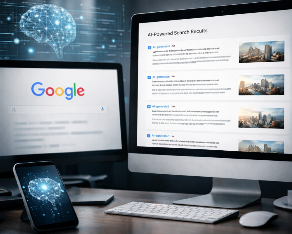 Google pondera redirecionar pesquisas para landing pages geradas por IA